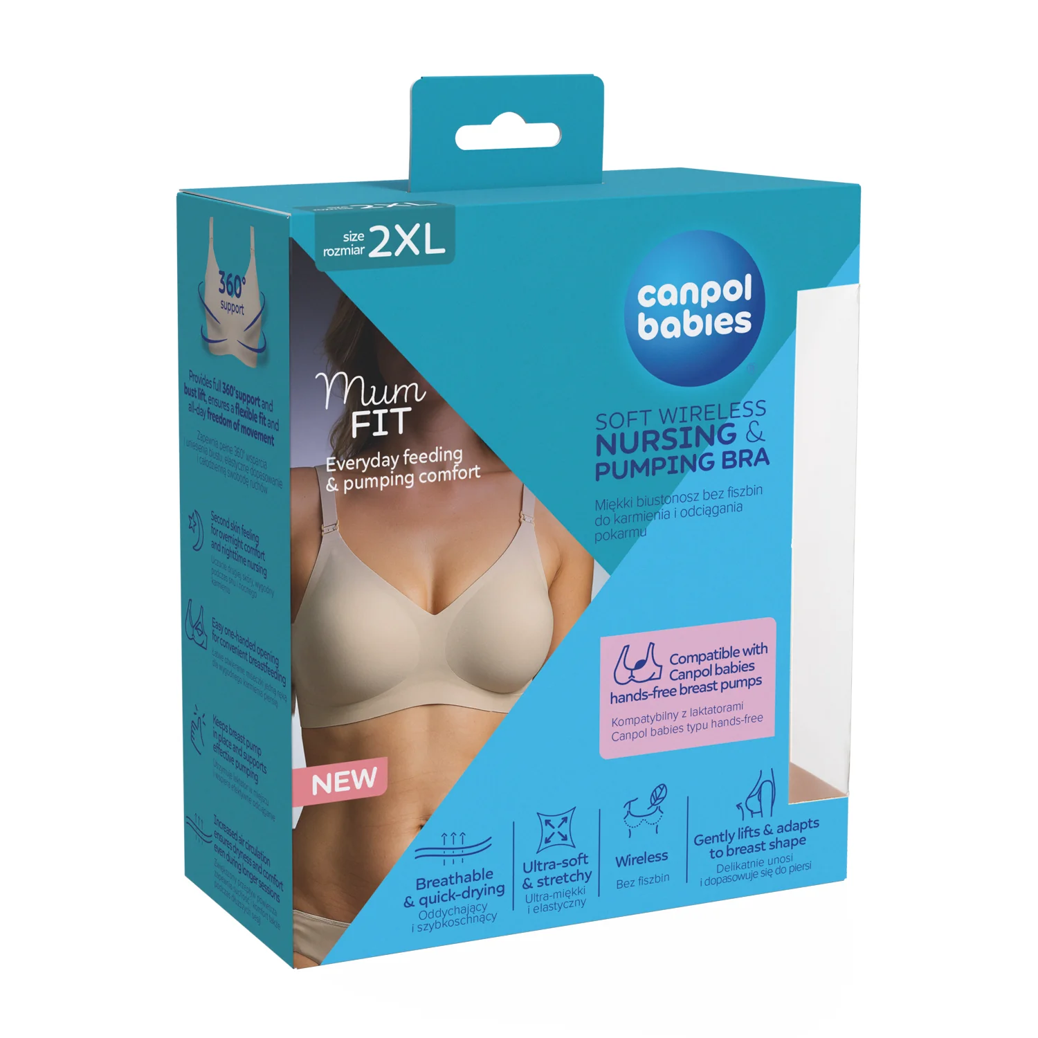 Canpol Babies Mum Fit biustonosz do karmienia i odciągania 2XL, 1 sztuka