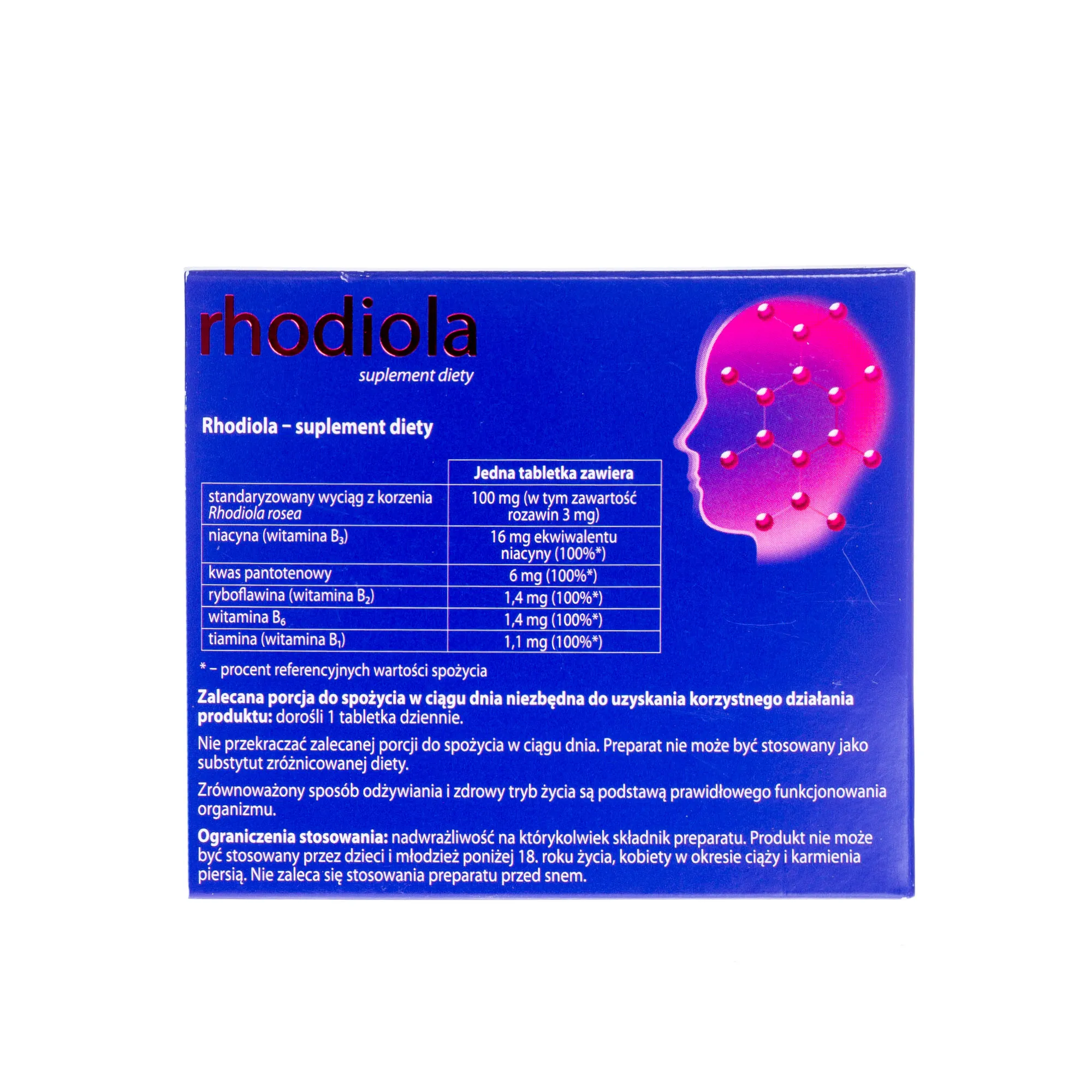 Naturell Rhodiola, 60 tabletek 