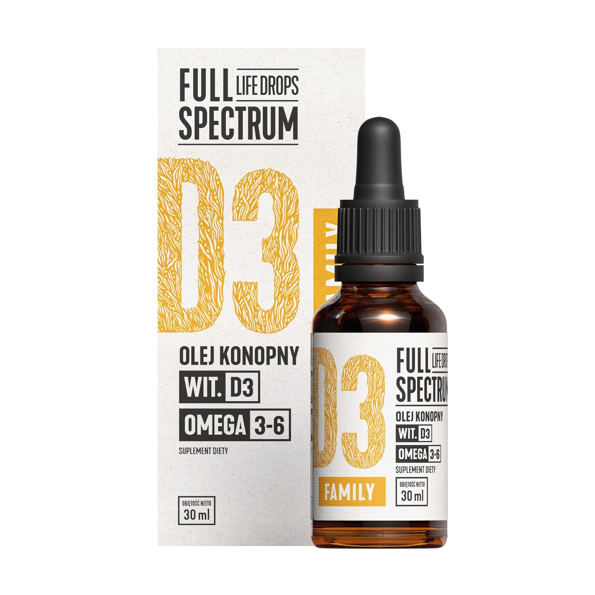 Full Spectrum Life Drops Witamina D3 Family 30 ml