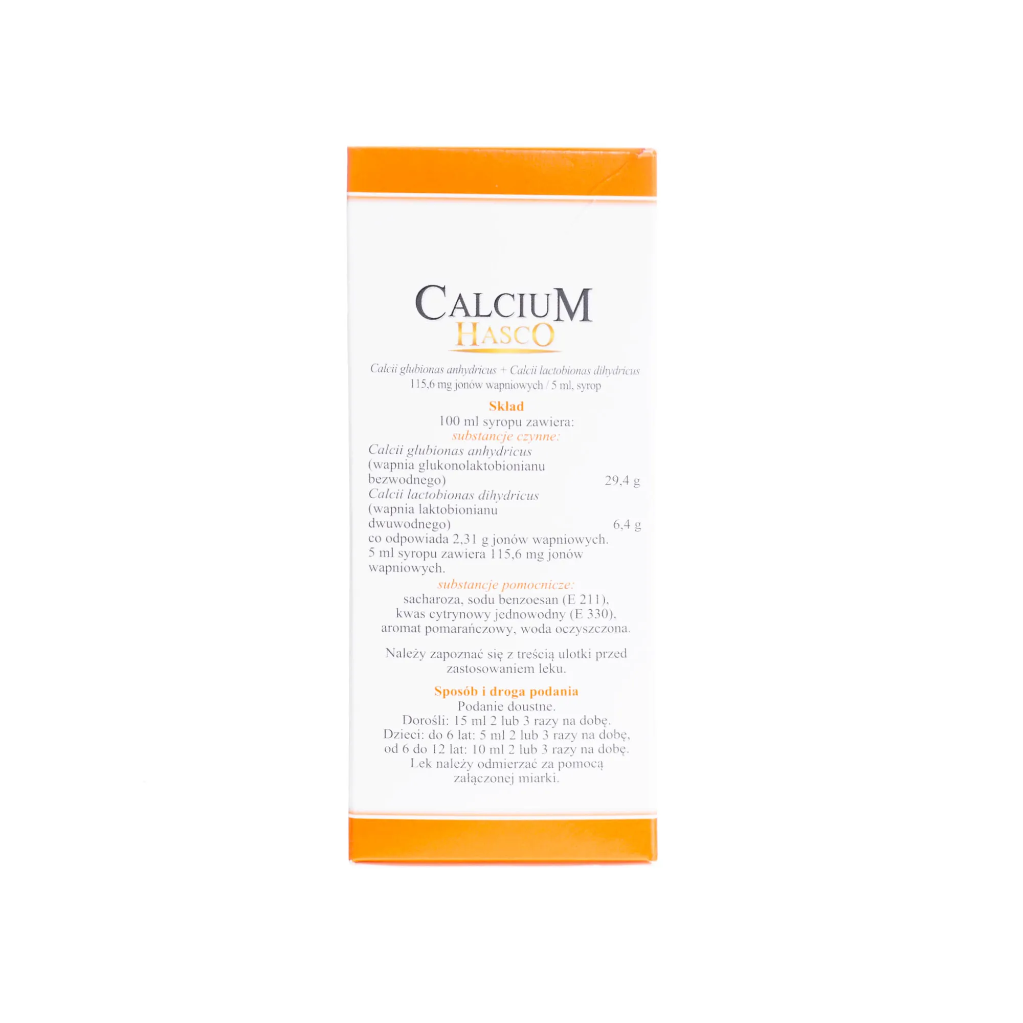 Calcium Hasco syrop o smaku pomarańczowym, 150 ml 