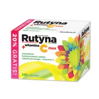 Rutyna + witamina C max, suplement diety, tabletki, 120 sztuk
