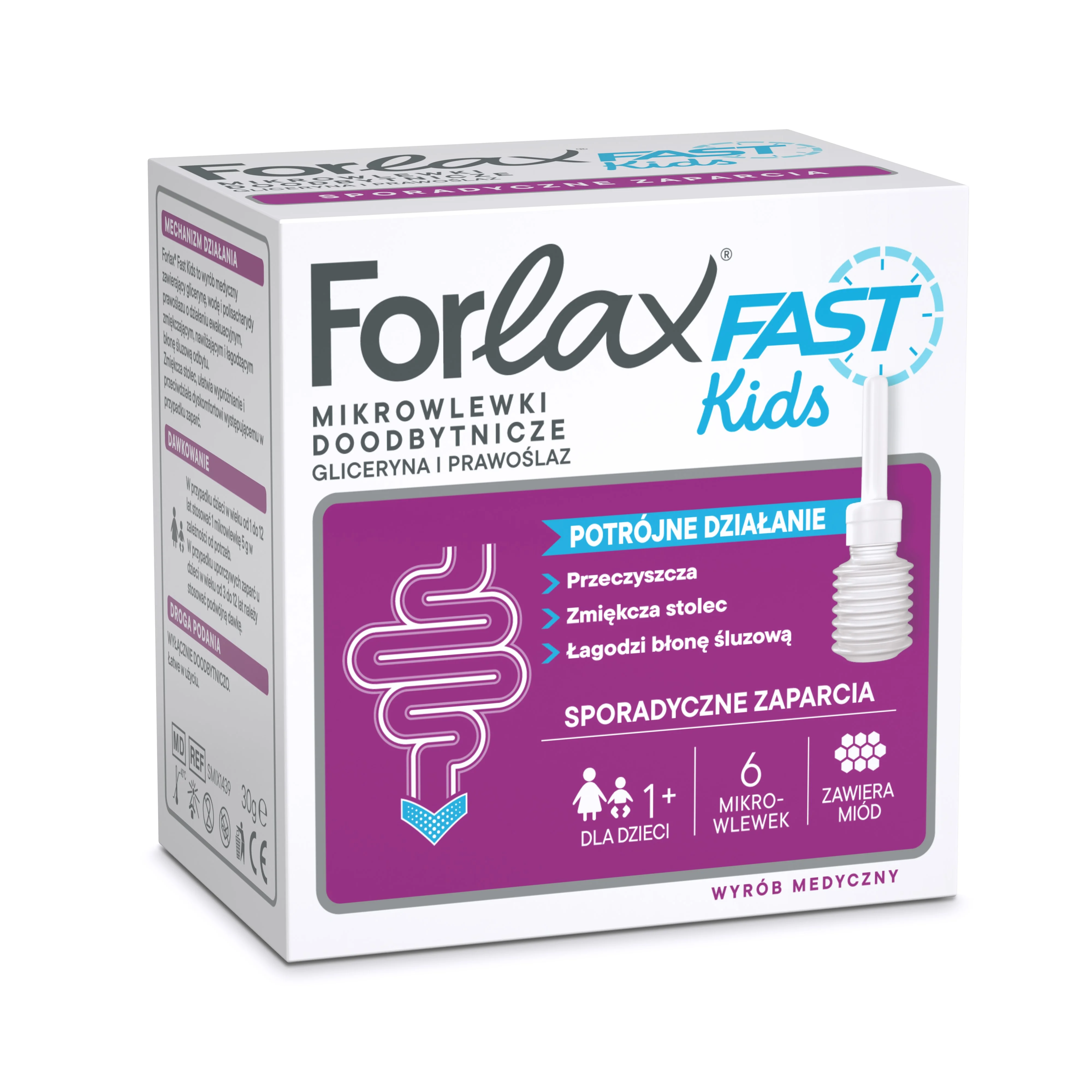 Forlax Fast Kids mikrowlewki doodbytnicze, 6 x 5 g