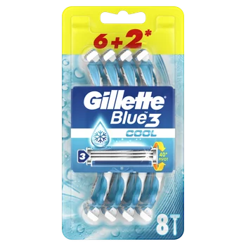 Gillette Blue3 Cool jednorazowa maszynka do golenia dla mężczyzn, 6+2 szt.
