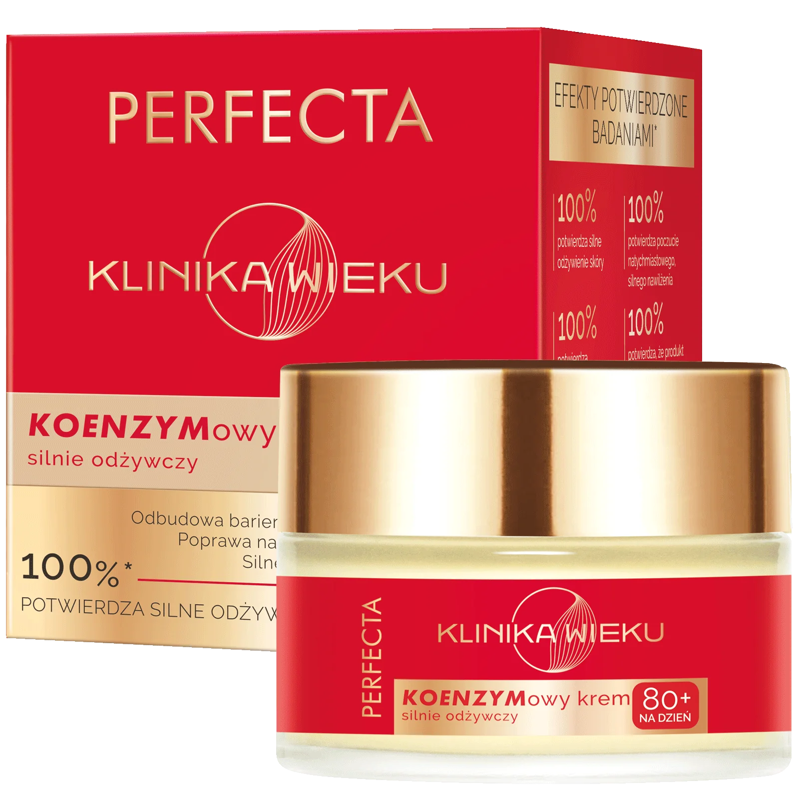 Perfecta Klinika Wieku koenzymowy krem silnie odżywczy na dzień 80+, 50 ml