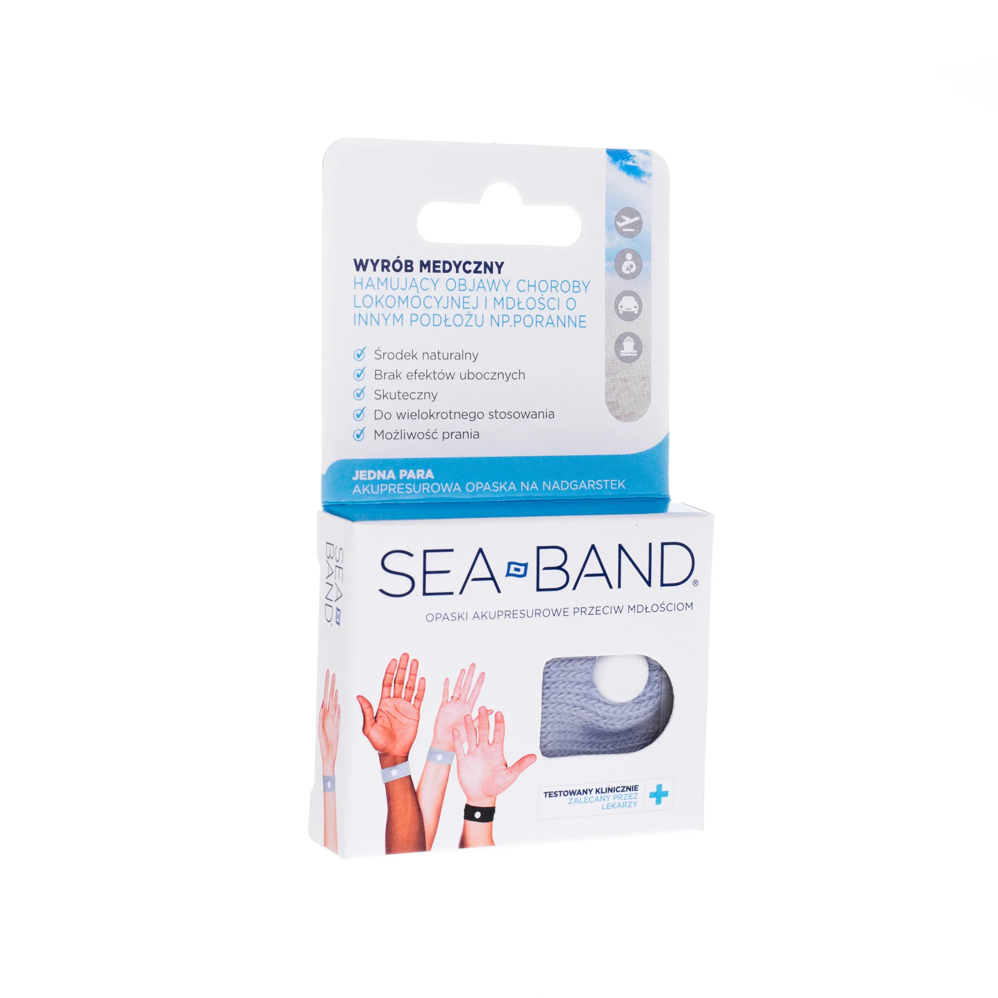 Sea Band opaski akupresurowe przeciw mdłościom, dla dorosłych