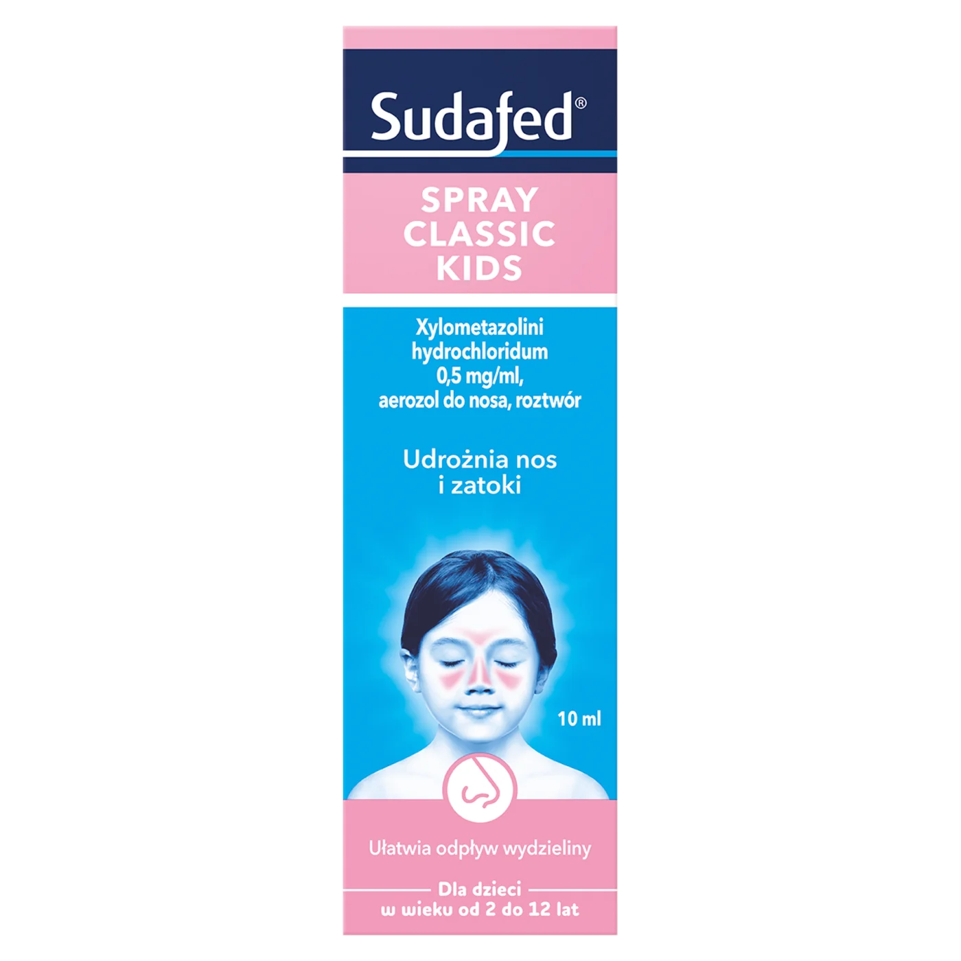 Sudafed XyloSpray dla dzieci 0,5 mg/ml, aerozol do nosa, 10 ml