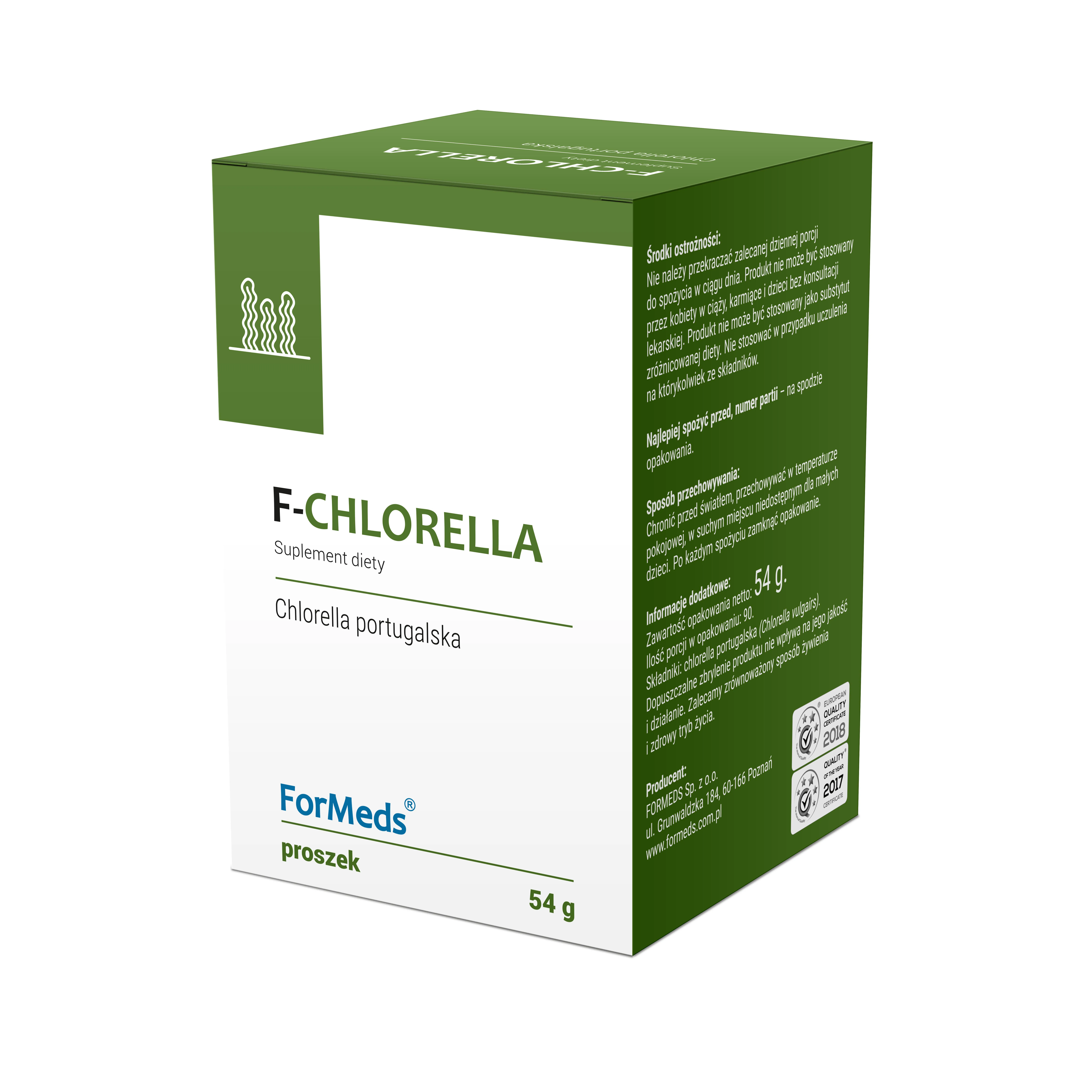 ForMeds F-Chlorella, suplement diety, proszek, 90 porcji