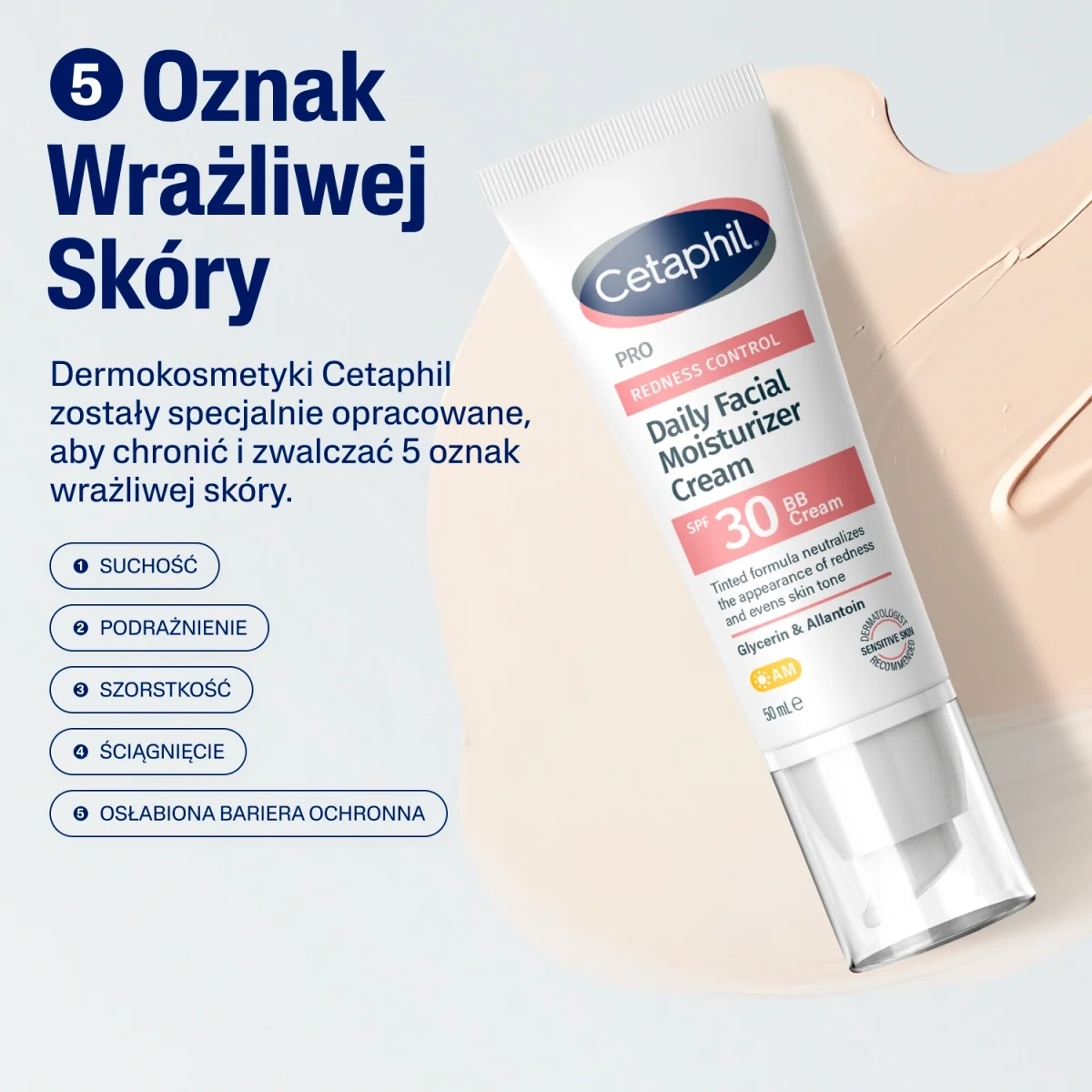 Cetaphil Pro Redness Controln krem nawilżający do twarzy SPF 30, 50 ml