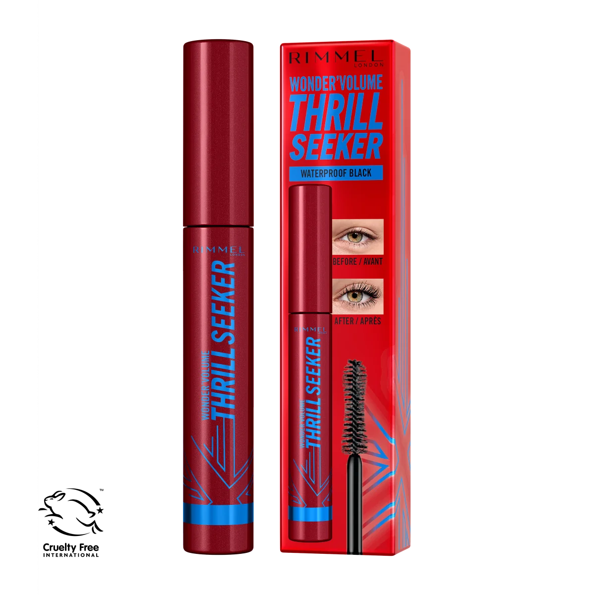 Rimmel Wonder Volume Thrill Seeker wodoodporny tusz do rzęs Black, 8 ml