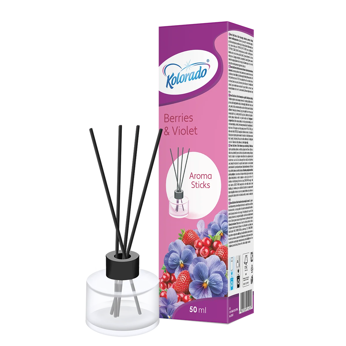 Kolorado Aroma Sticks patyczki zapachowe Jagody i Fiołek, 50 ml
