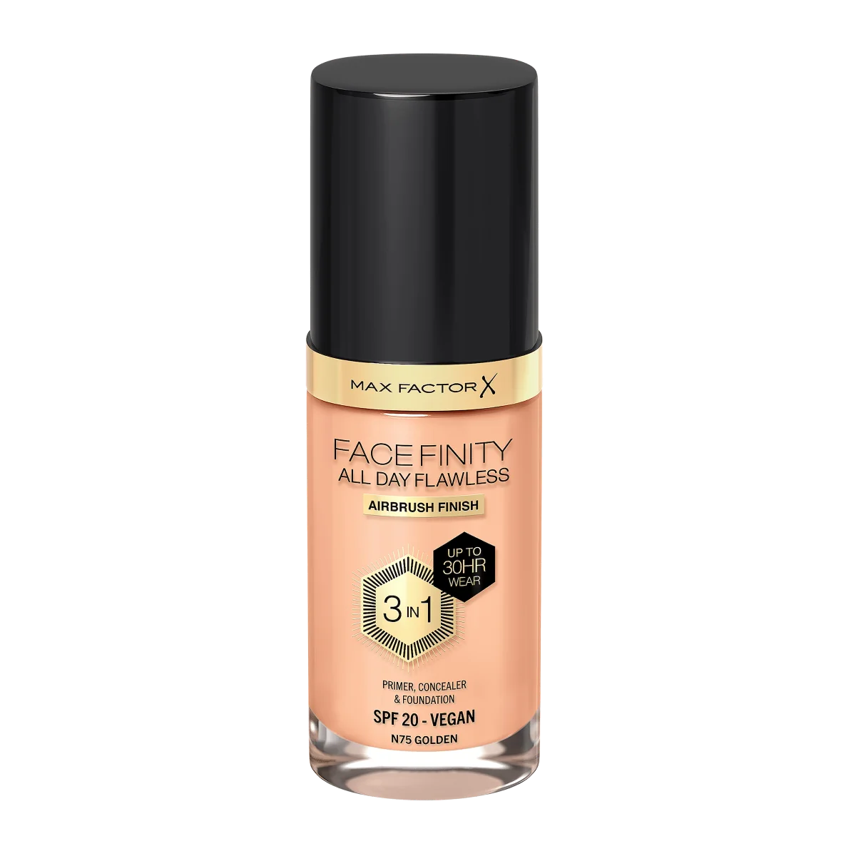 Max Factor Facefinity All Day Flawless podkład do twarzy 3w1 W75 Golden, 30 ml