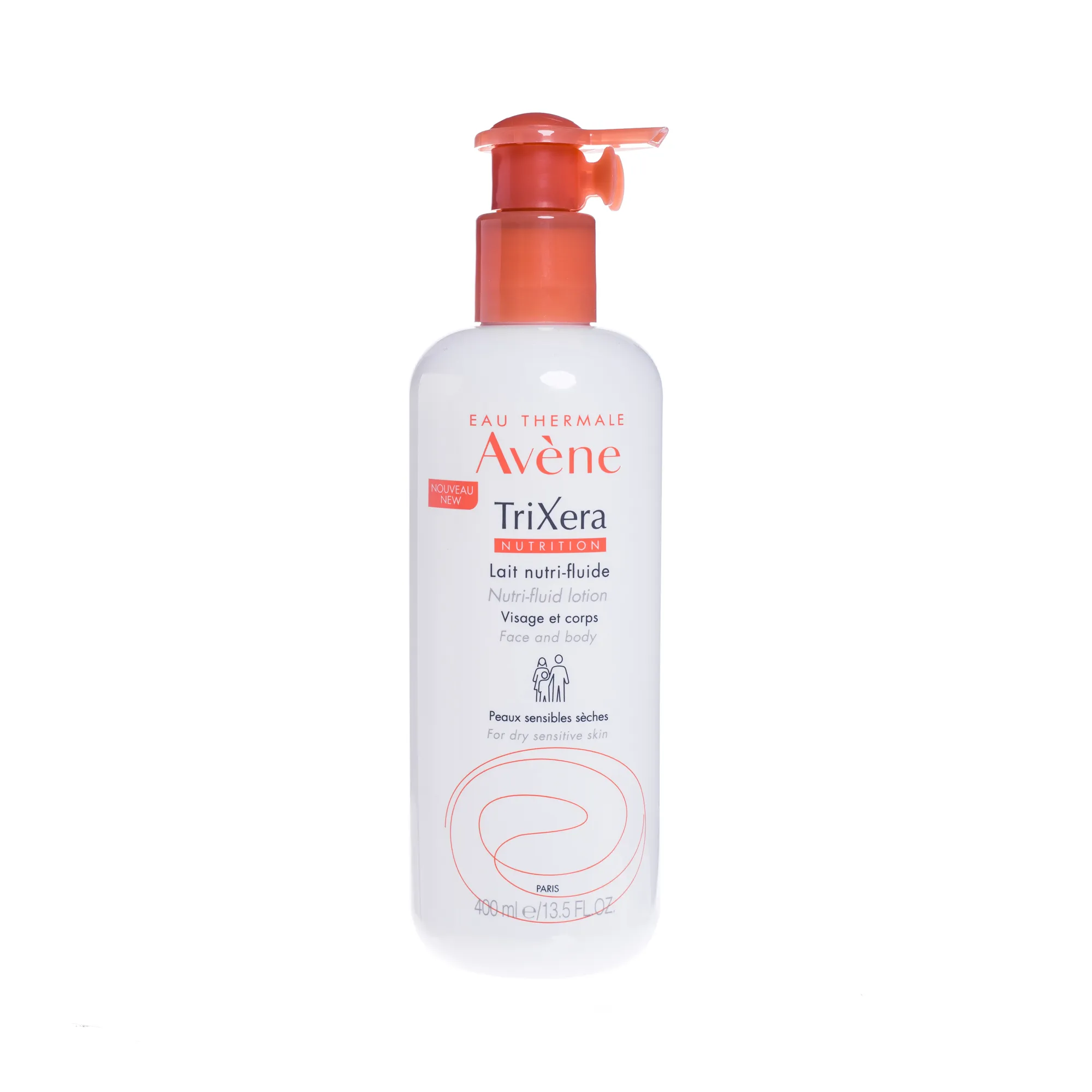 Avene Trixera Nutri Fluid, mleczko do twarzy i ciała, 400 ml 