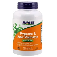 Now Foods Pygeum Saw Palmetto, suplement diety, 120 kapsułek