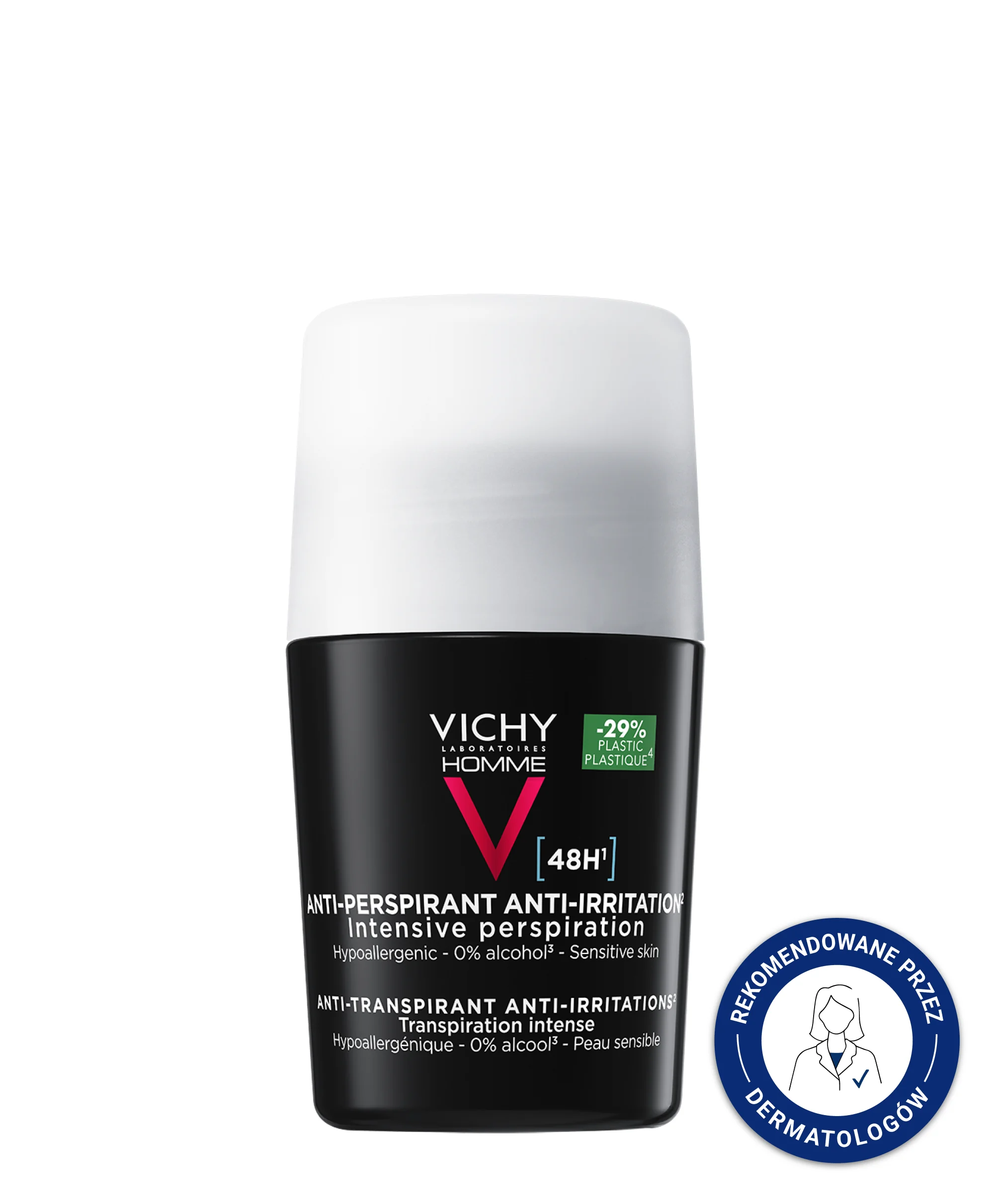 Vichy Homme dezodorant w kulce dla skóry wrażliwej, 50 ml