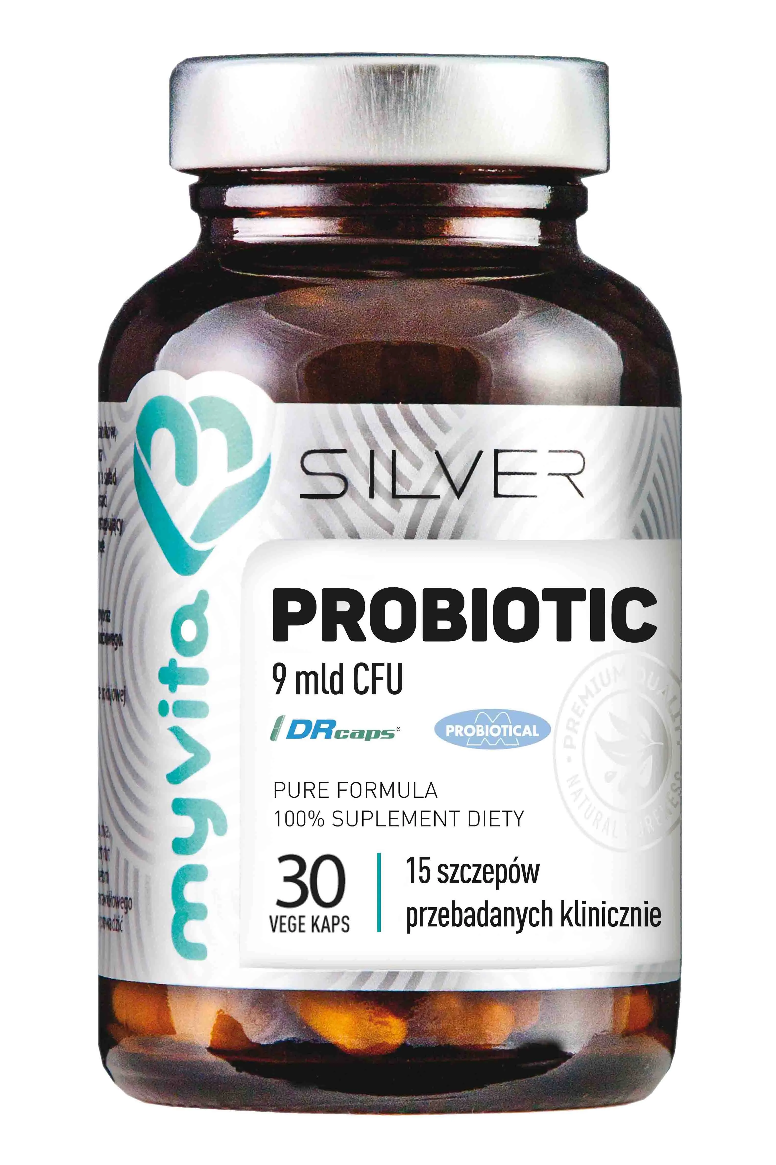 Myvita Silver, Probiotic, suplement diety, 30 kapsułek