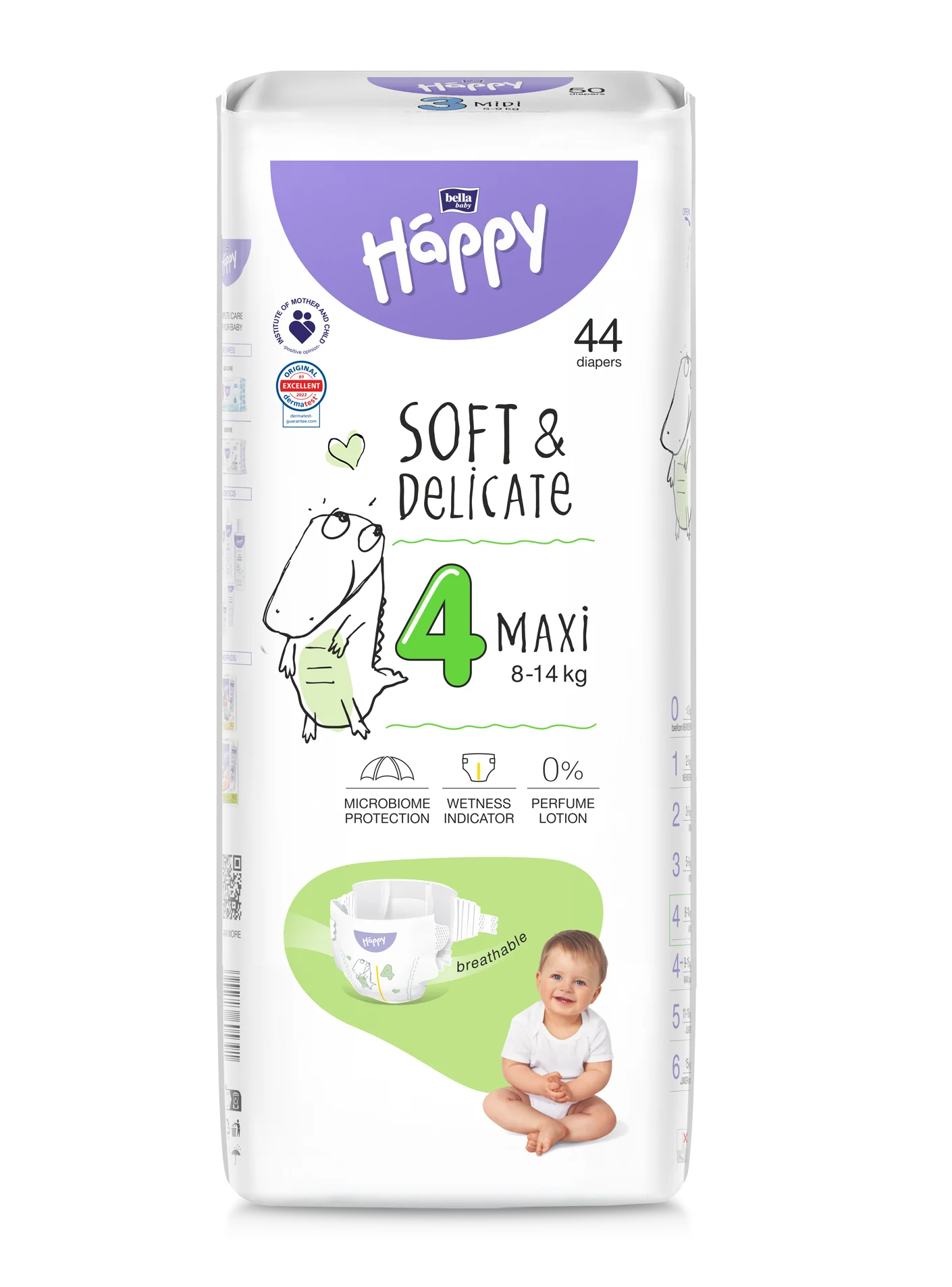 Bella Baby Happy Maxi pieluszki 8-14 kg, 44 szt.