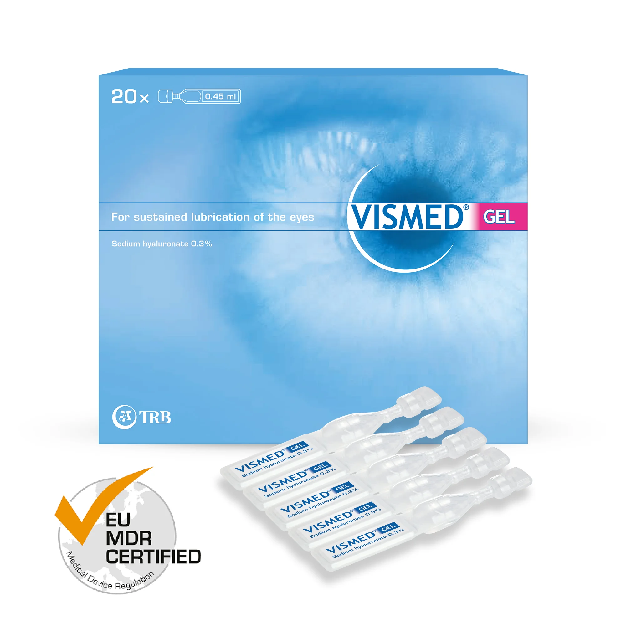 Vismed Lubricant Eye Drops Gel krople do oczu, 20 minimsów po 45 ml
