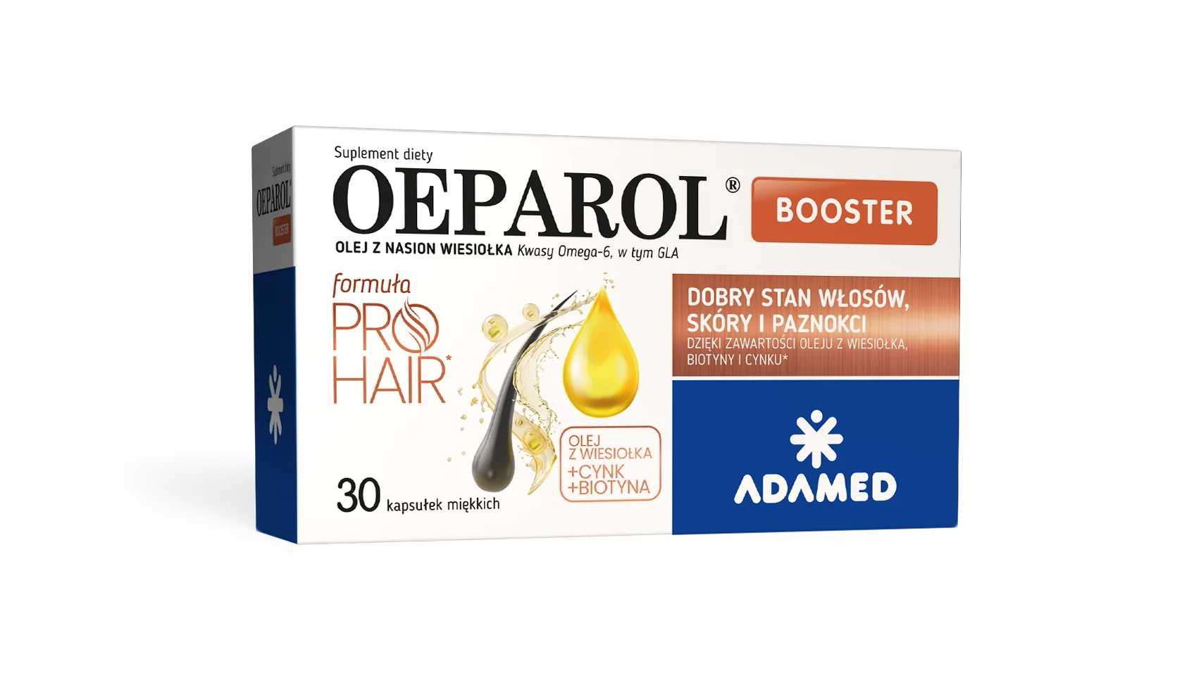 Oeparol Booster olej z nasion wiesiołka, 30 kapsułek