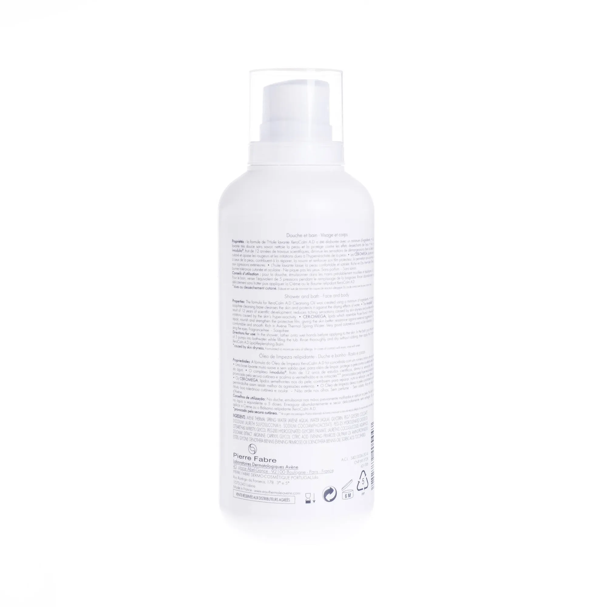 Avene Xera Calm A.D, olejek oczyszczający, uzupełniający lipidy, 400 ml 