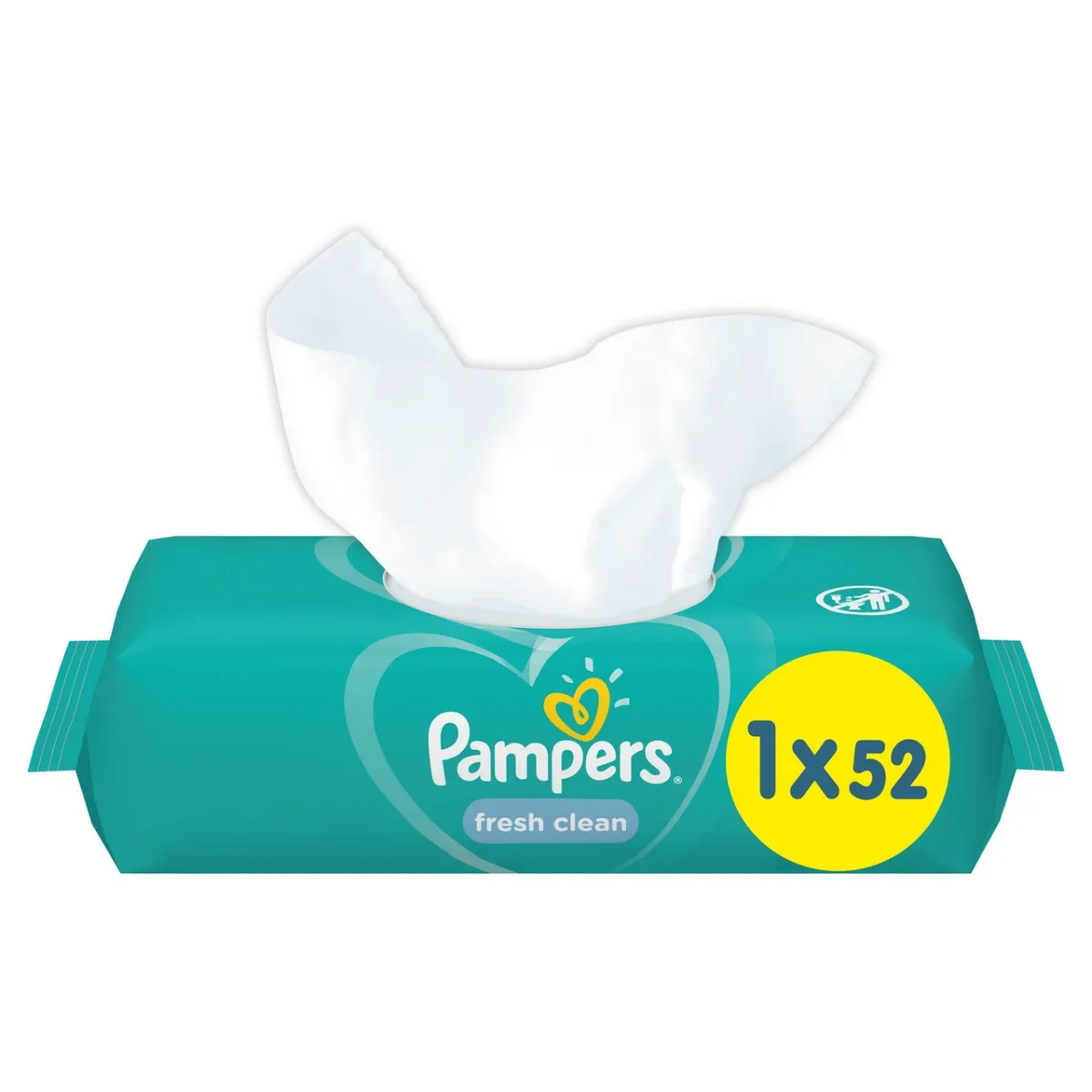 Pampers Fresh Clean, chusteczki nawilżane, 52 sztuki 