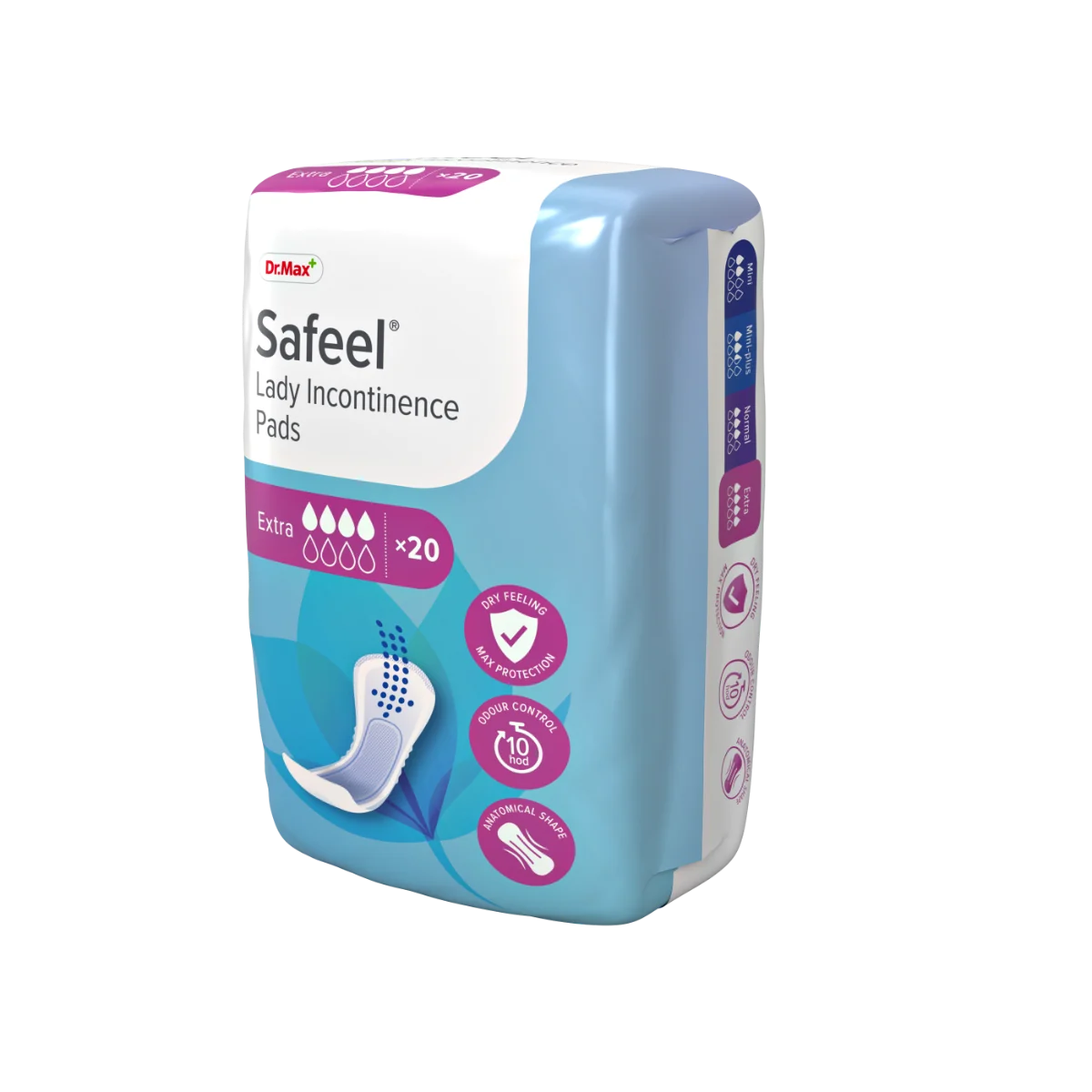 Safeel Lady Incontinence Pads Extra Dr. Max wkładki do inkontynencji extra, 20 sztuk