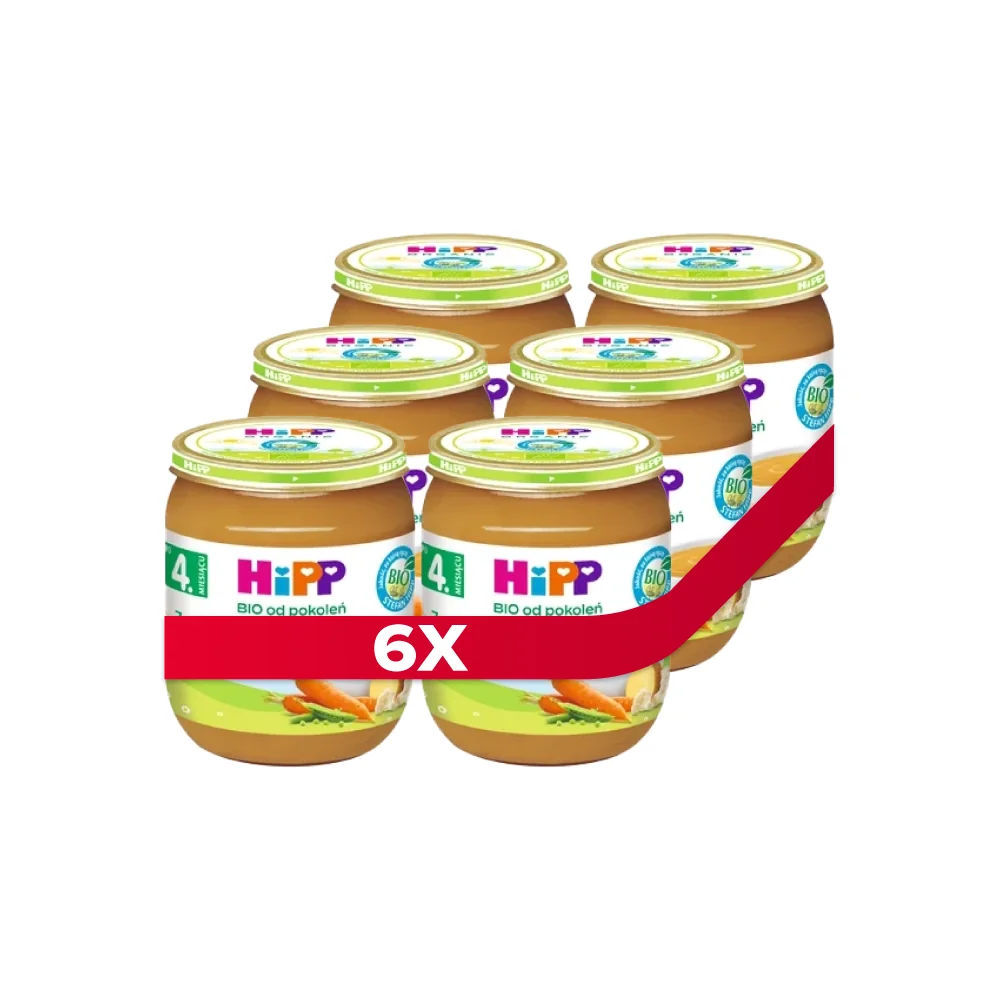 HiPP BIO od pokoleń zupa-krem jarzynowa, 6 x 125 g