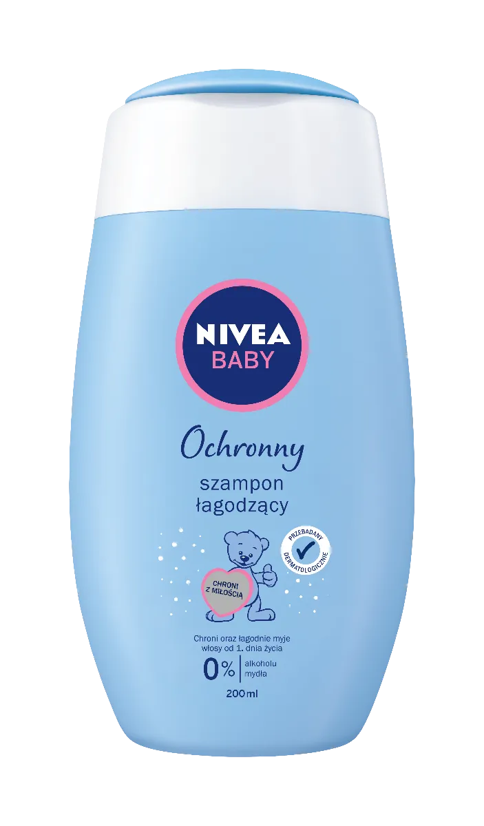 Nivea Baby Ochronna, szampon delikatny, łagodzący, powyżej 1 miesiąca, 200ml