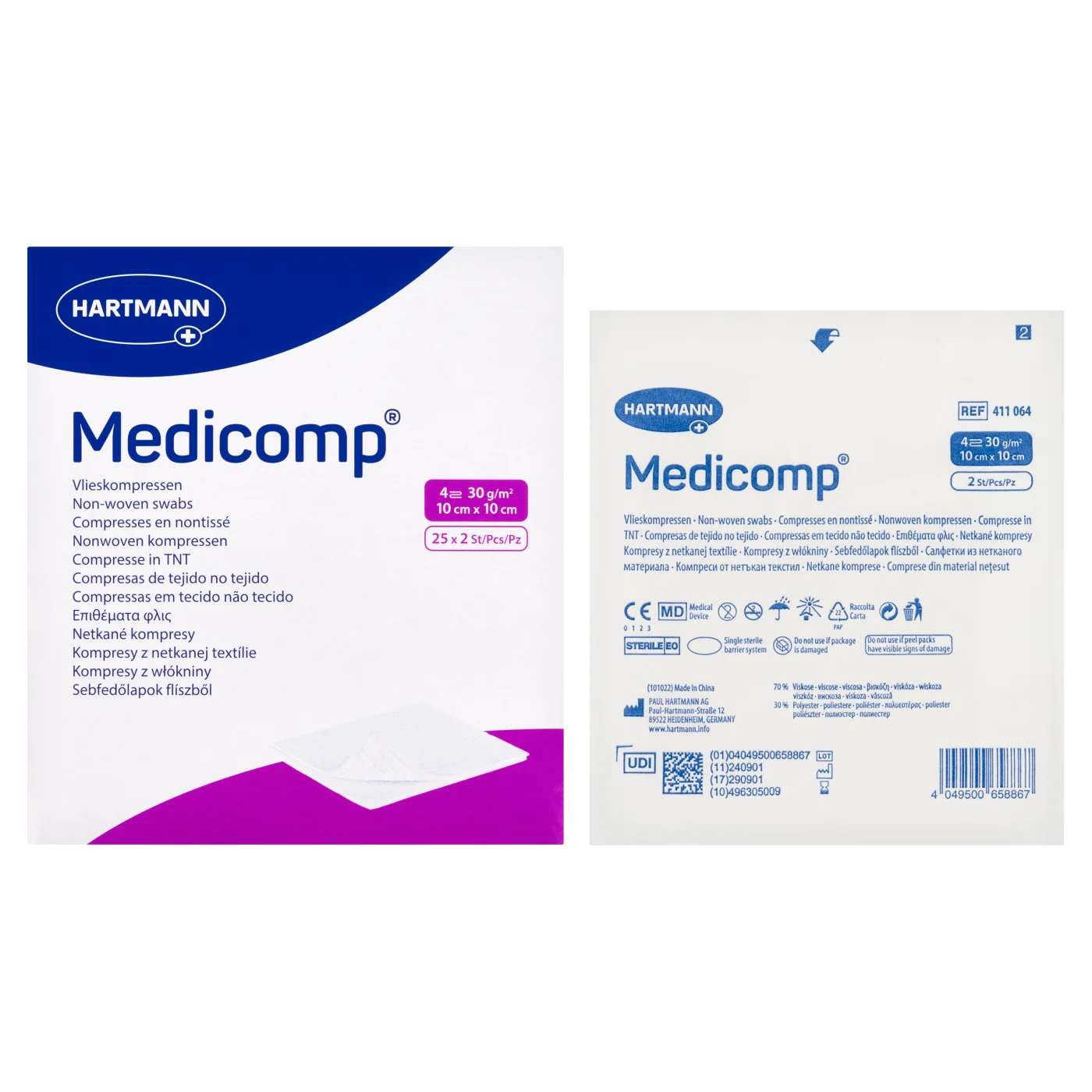 Medicomp kompresy sterylne 10 x 10 cm, 50 szt.