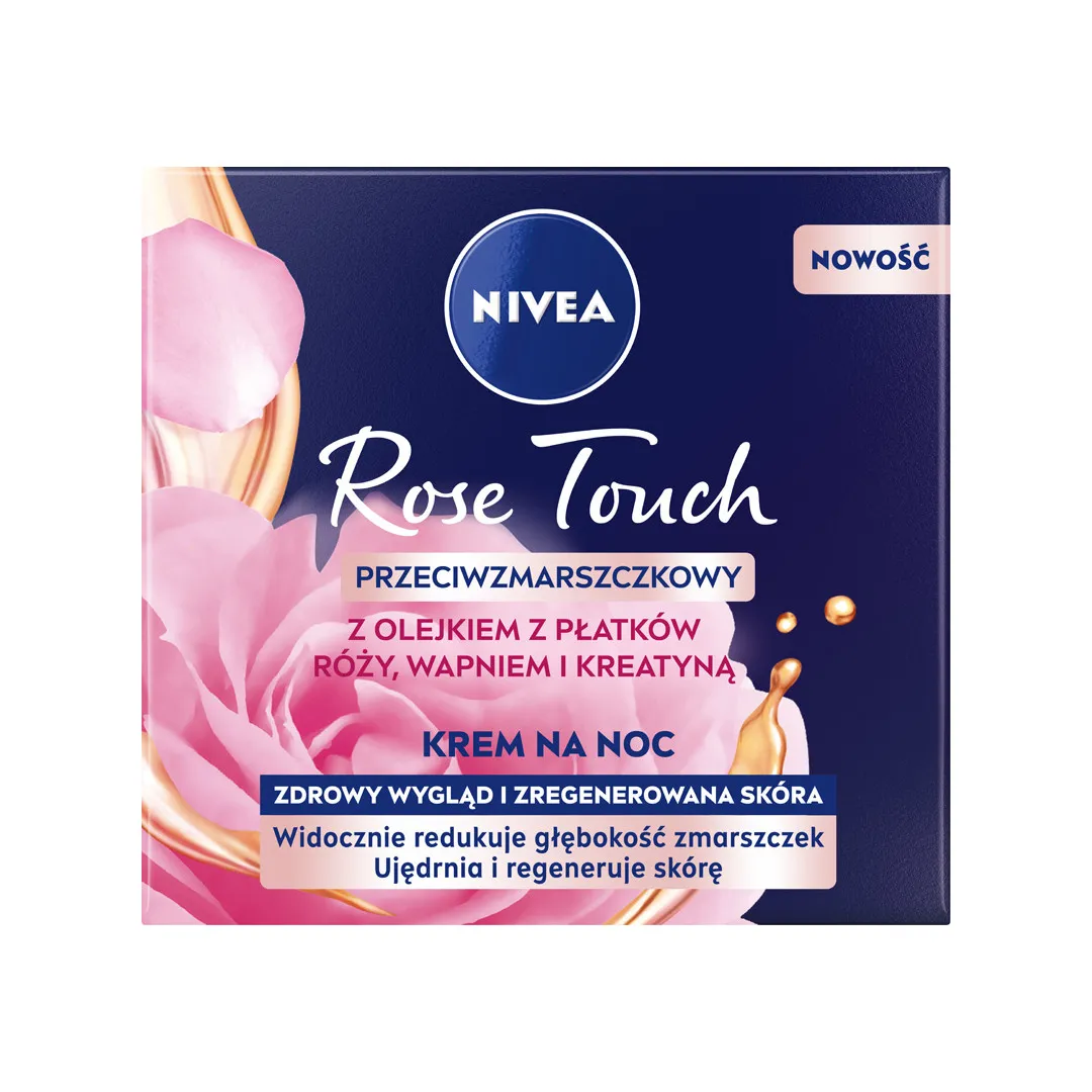 Nivea Rose Touch przeciwzmarszczkowy krem do twarzy na noc, 50 ml