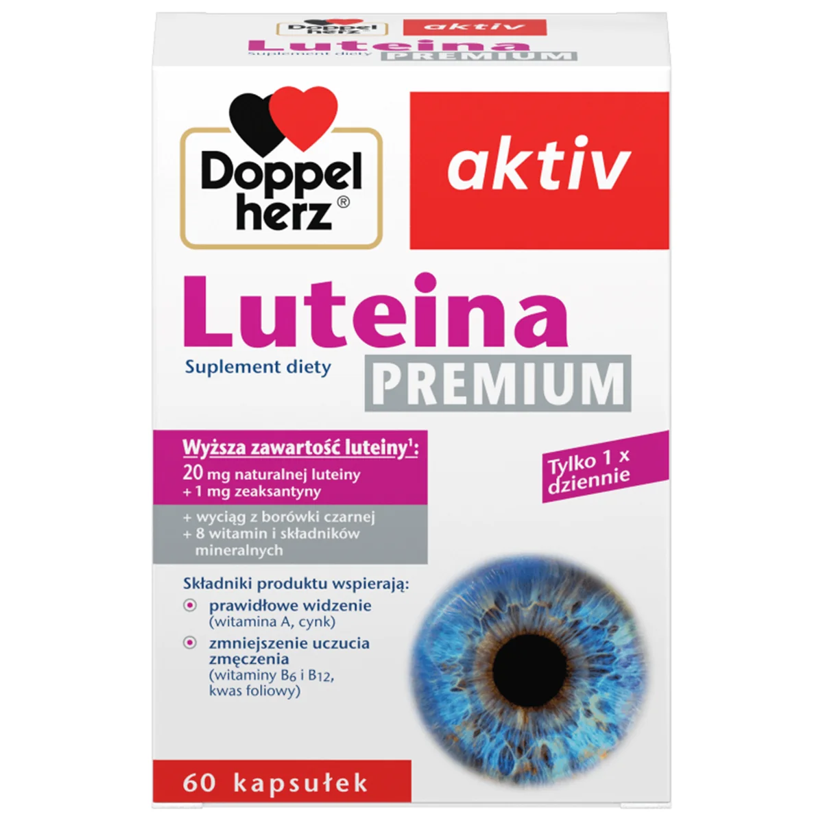 Doppelherz aktiv Luteina Premium suplement diety, 60 kapsułek