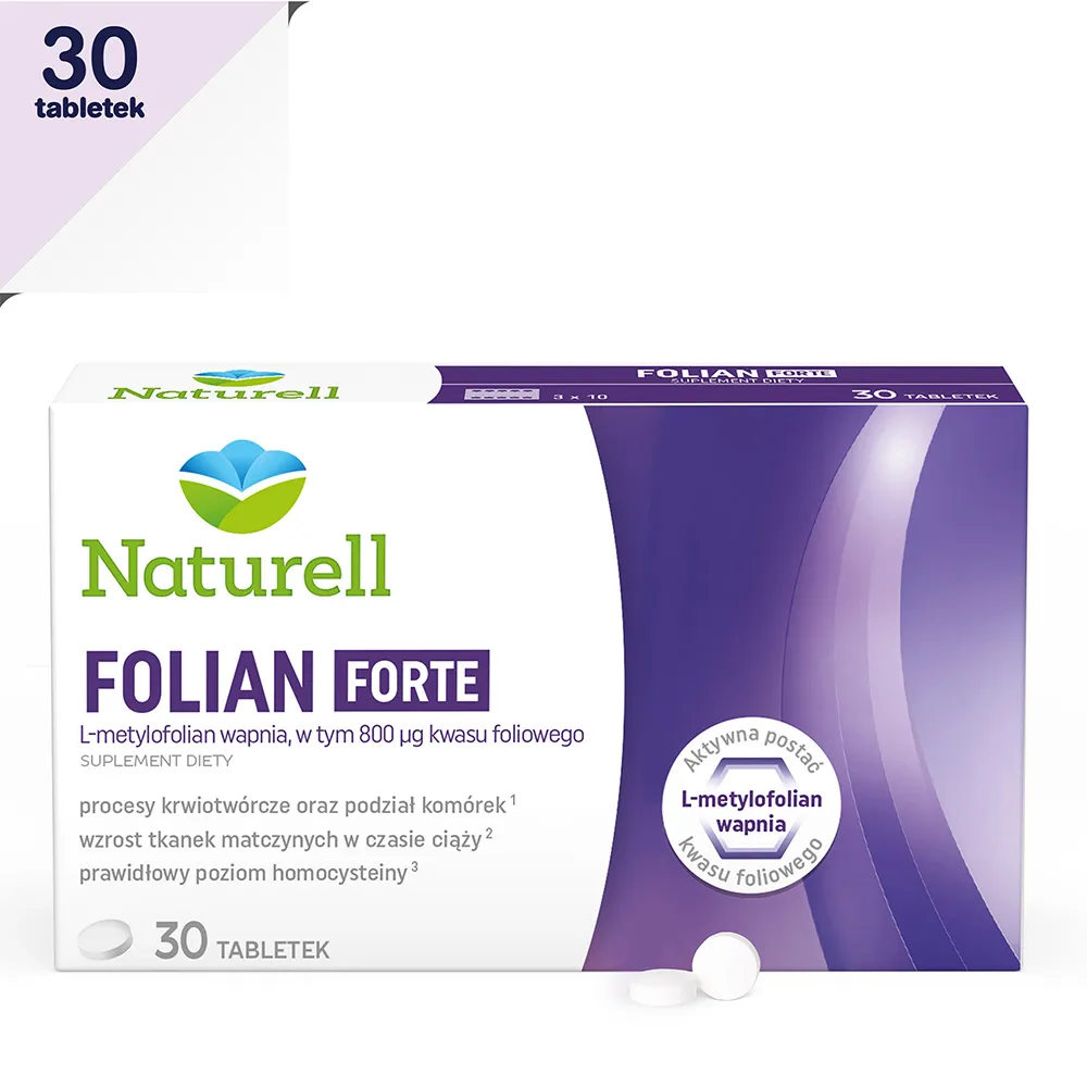 Naturell Folian Forte, suplement diety, 30 tabletek 