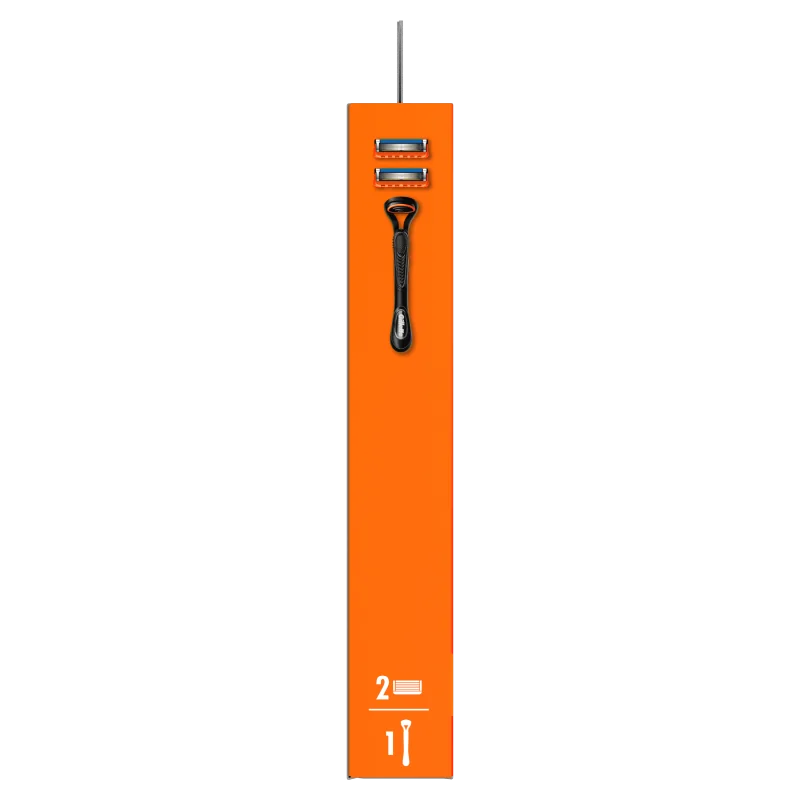 Gillette Fusion5 maszynka do golenia z 2 wymiennymi ostrzami dla mężczyzn, 1 szt.