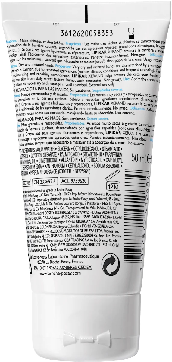La Roche-Posay Lipikar Xerand regenerujący krem do rąk, 50 ml
