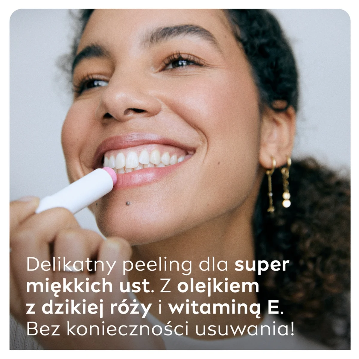Nivea Caring Scrub peeling do ust Dzika Róża, 4,8 g