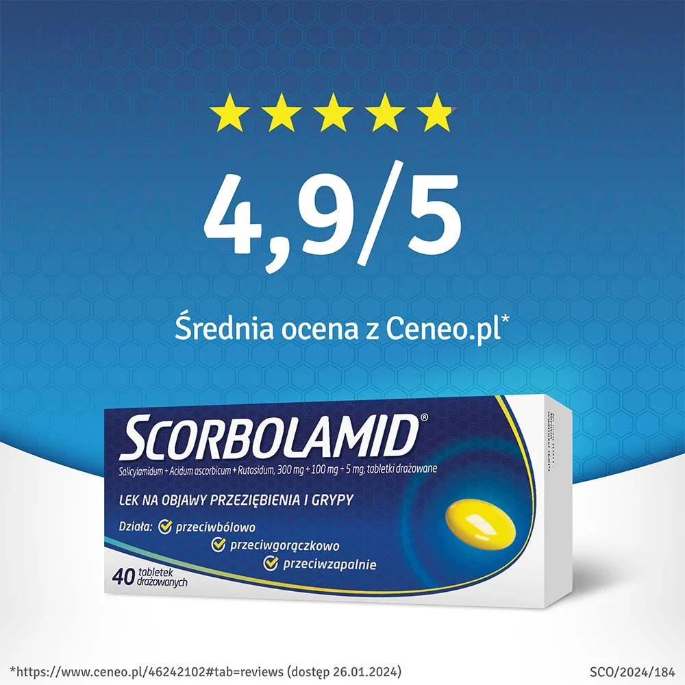 Scorbolamid 300 mg + 100 mg  + 5 mg 40 tabletek