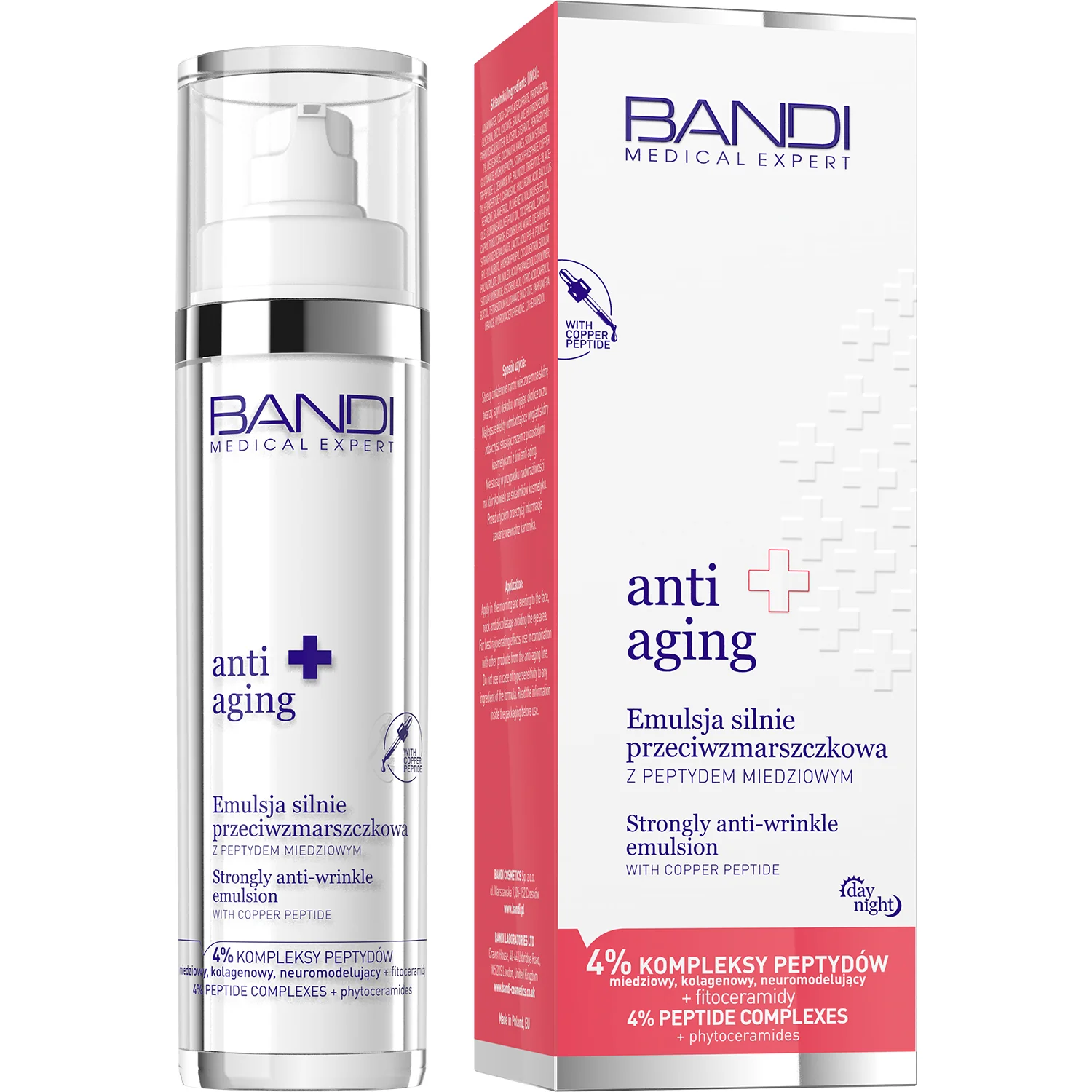 Bandi Anti Aging emulsja silnie przeciwzmarszkowa z peptydem miedziowym, 50 ml