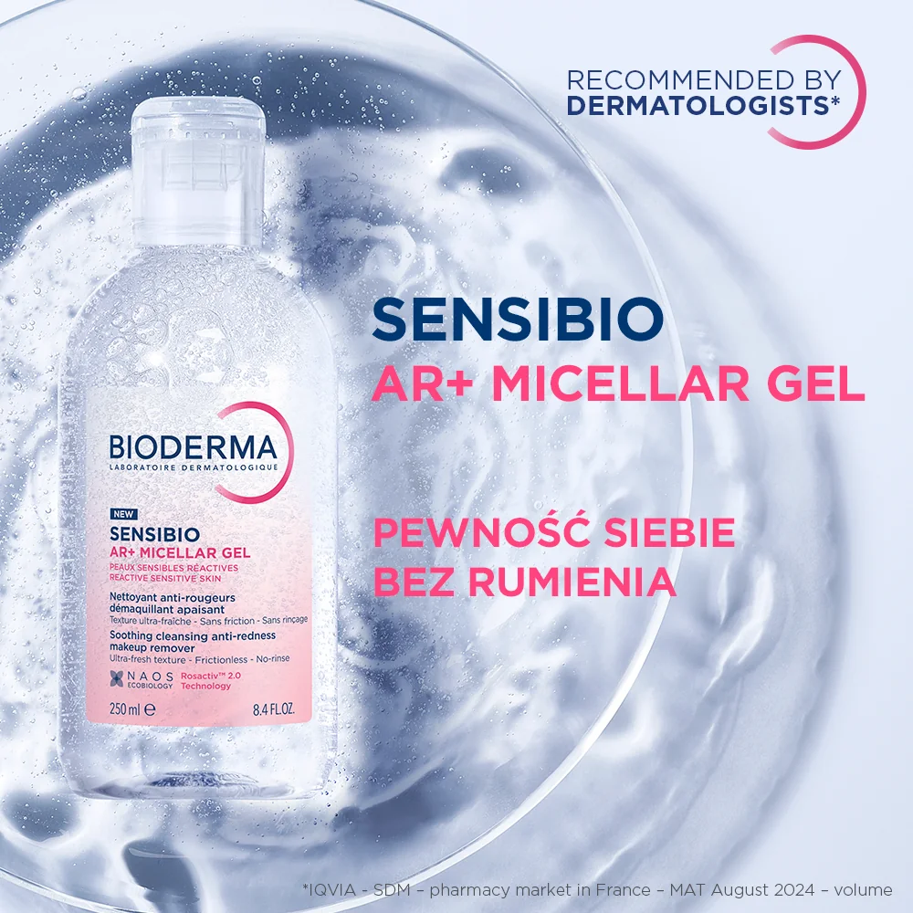 Bioderma Sensibio AR+ Micellar żel micelarny do skóry wrażliwej, 250 ml