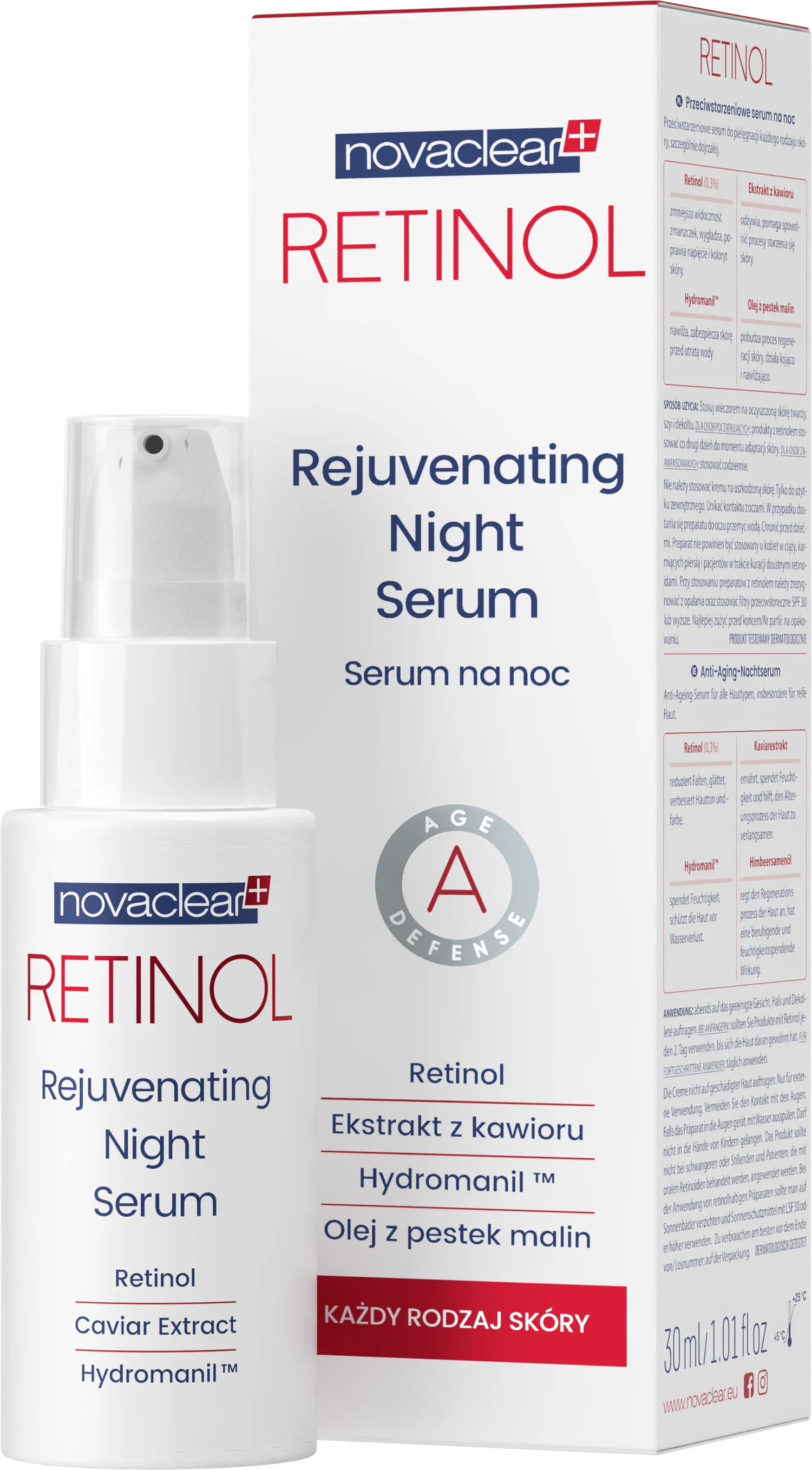 Novaclear Retinol serum na noc, 30 ml