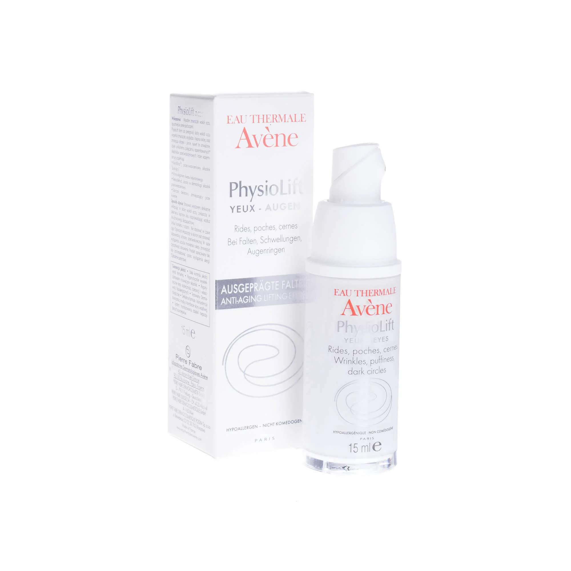 Avene Physiolift, krem do pielęgnacji skóry wokół oczu, 15 ml