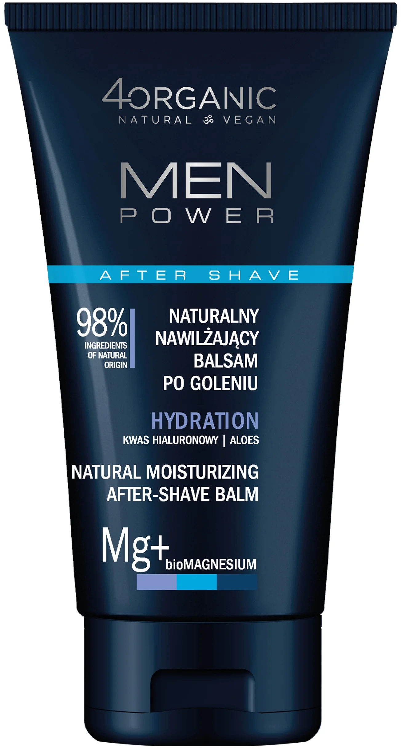 4organic MEN POWER naturalny nawilżający balsam po goleniu, 150 ml