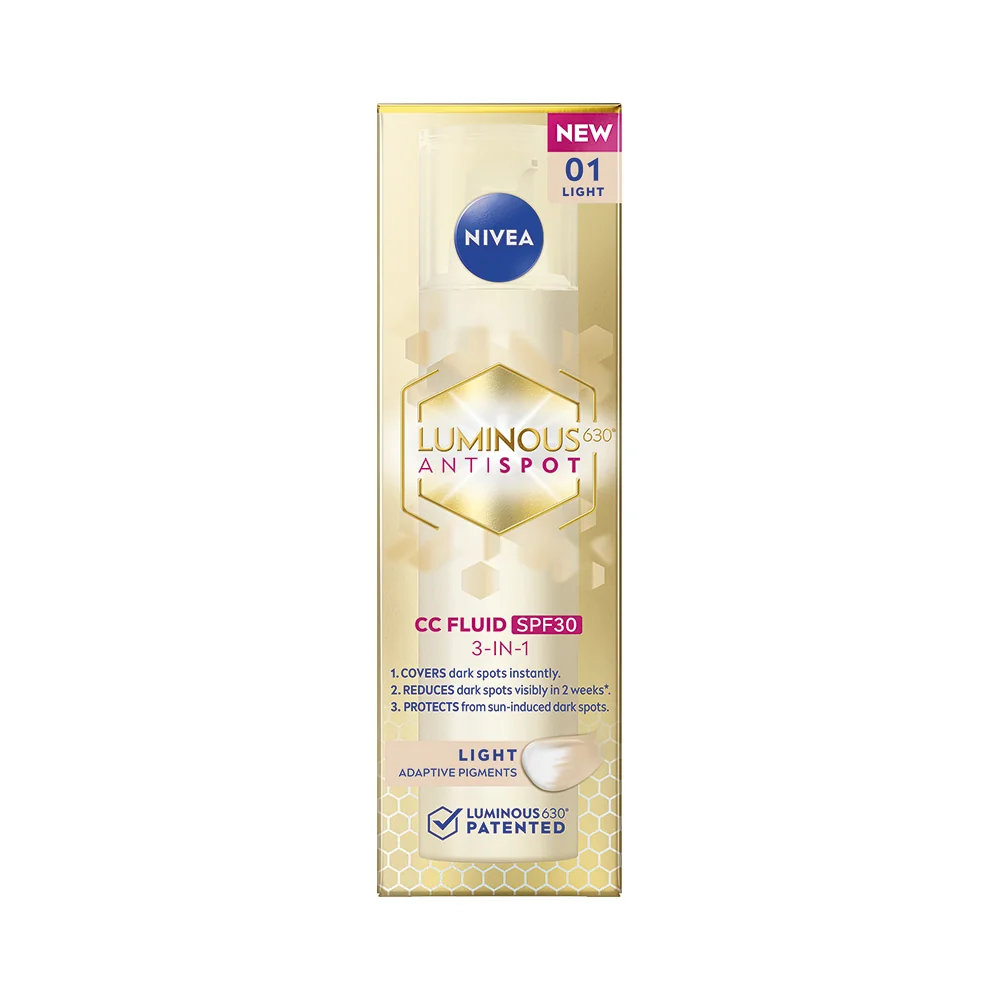 Nivea Luminous630 krem CC do twarzy SPF 30 light, 40 ml