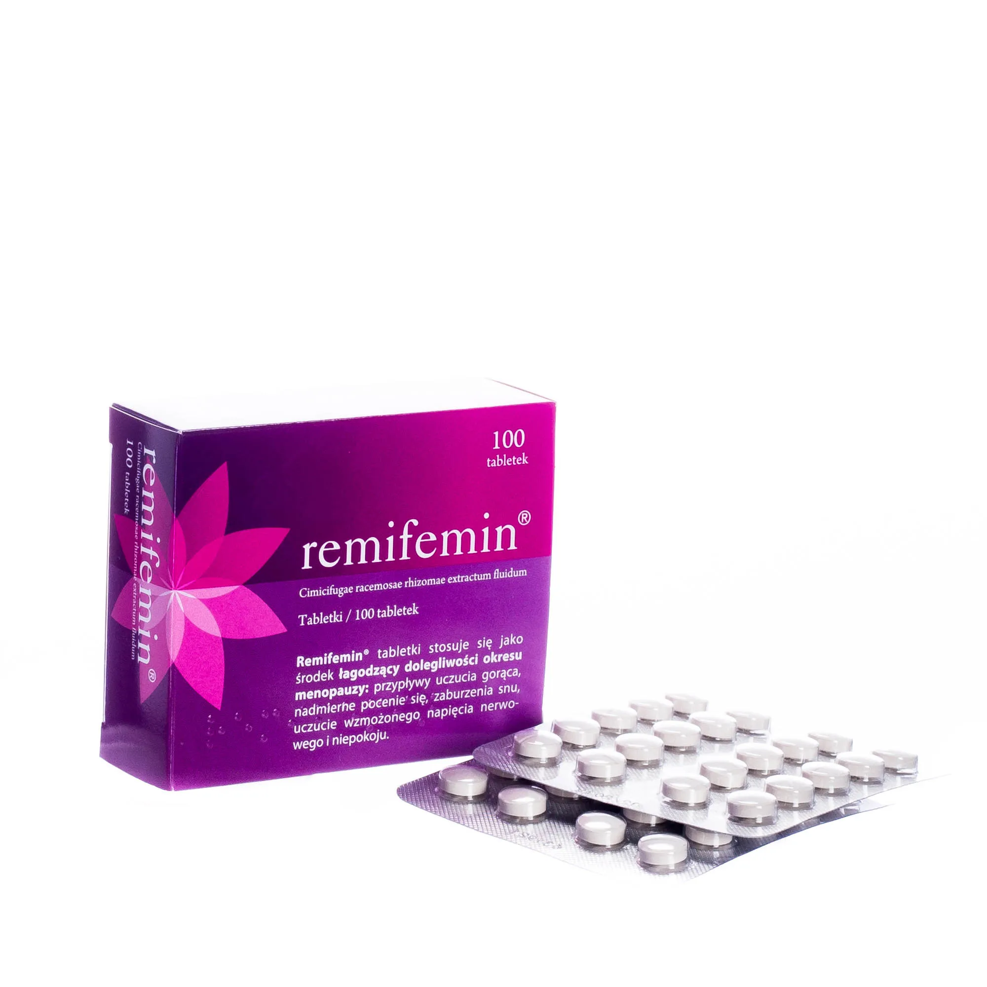 Remifemin, cimicifugae racemosae rhizomae extractum fluidum, 100 tabletek
