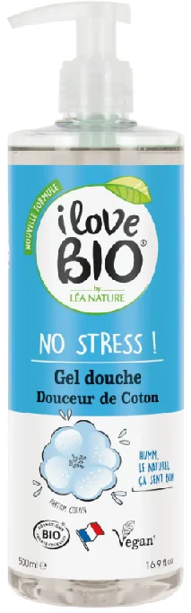 I love BIO No Stress! organiczny żel pod prysznic Kwiat Bawełny, 500 ml