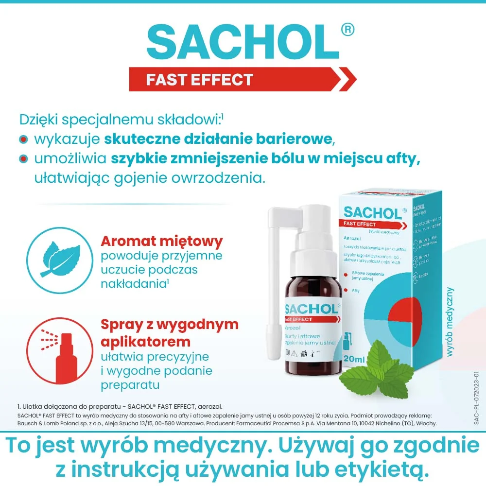 Sachol Fast Effect spray, 20 ml