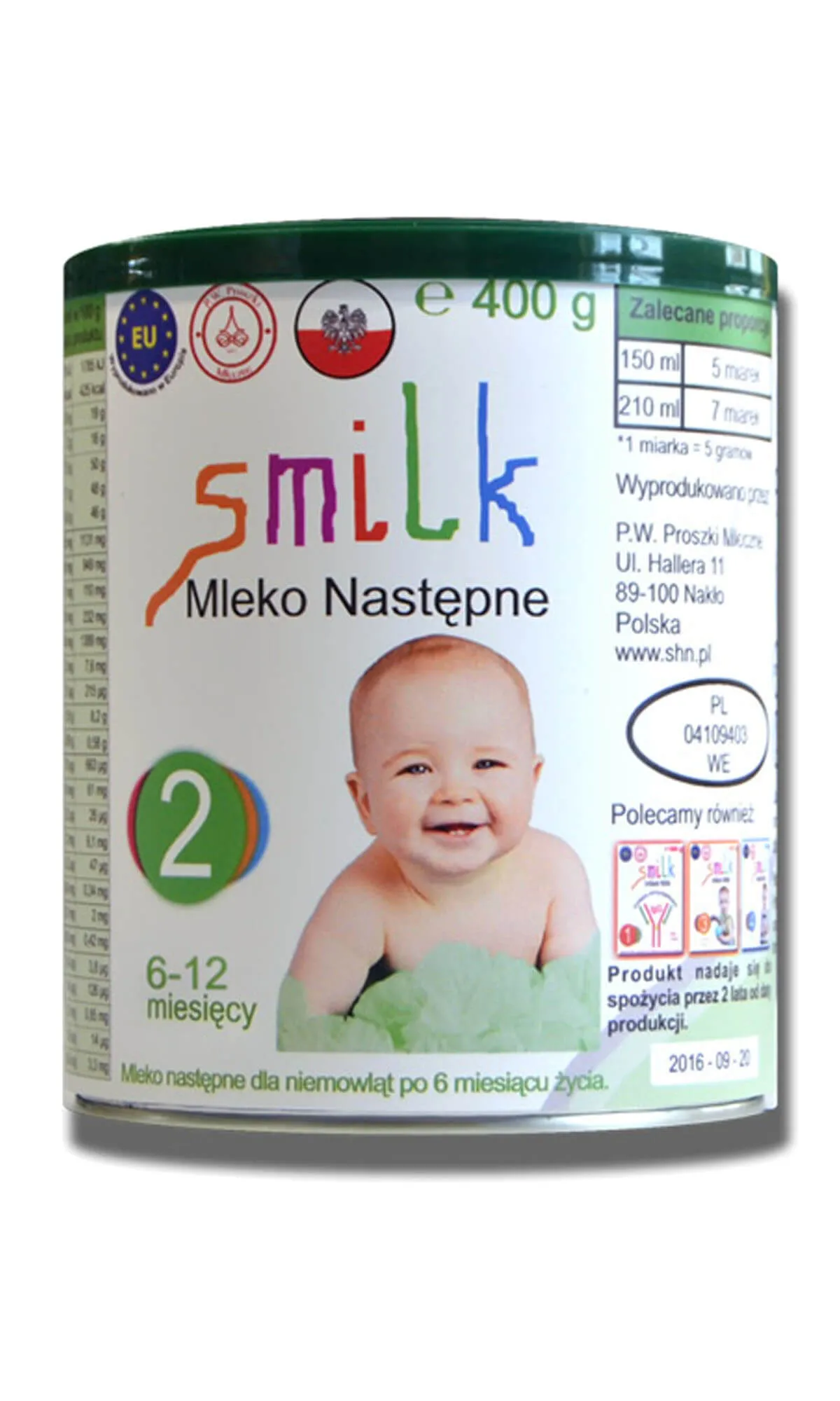 Smilk 2 mleko dla niemowląt, proszek, 400 g