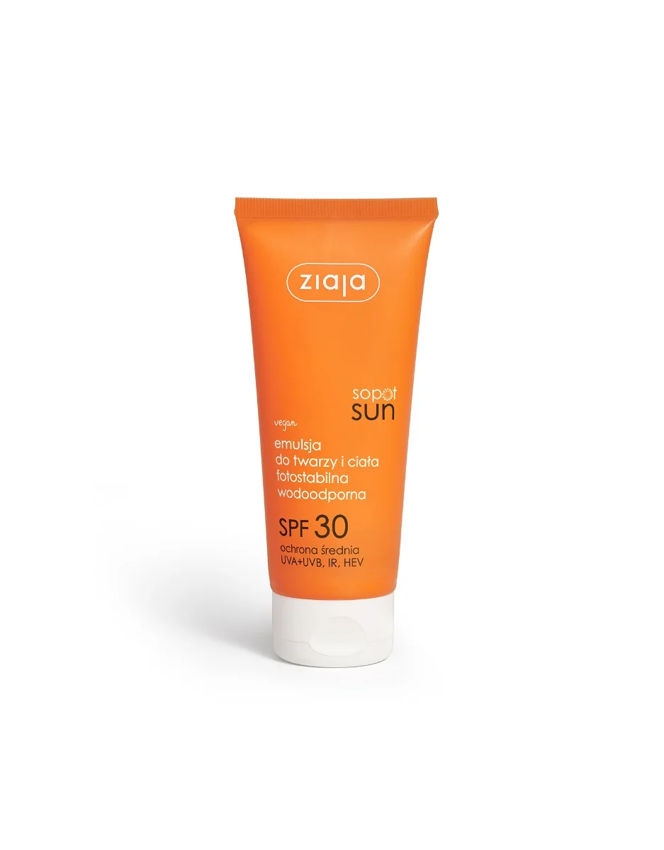 Ziaja Sopot Sun Emulsja do twarzy i ciała SPF 30, 100 ml