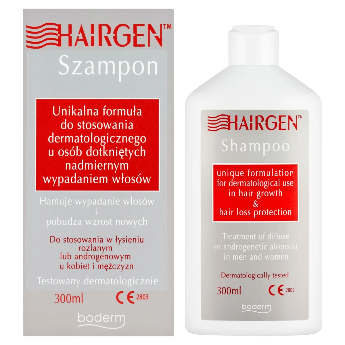 Hairgen szampon przeciw wypadaniu włosów i łysieniu androgenowemu, 300 ml