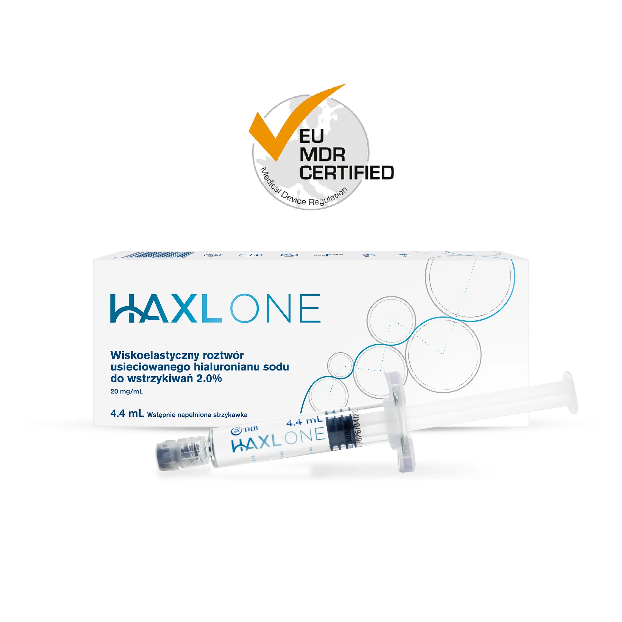 Haxl One wiskoelastyczny roztwór usieciowanego hialuronianu sodu do wstrzykiwań 2%, 4,4 ml