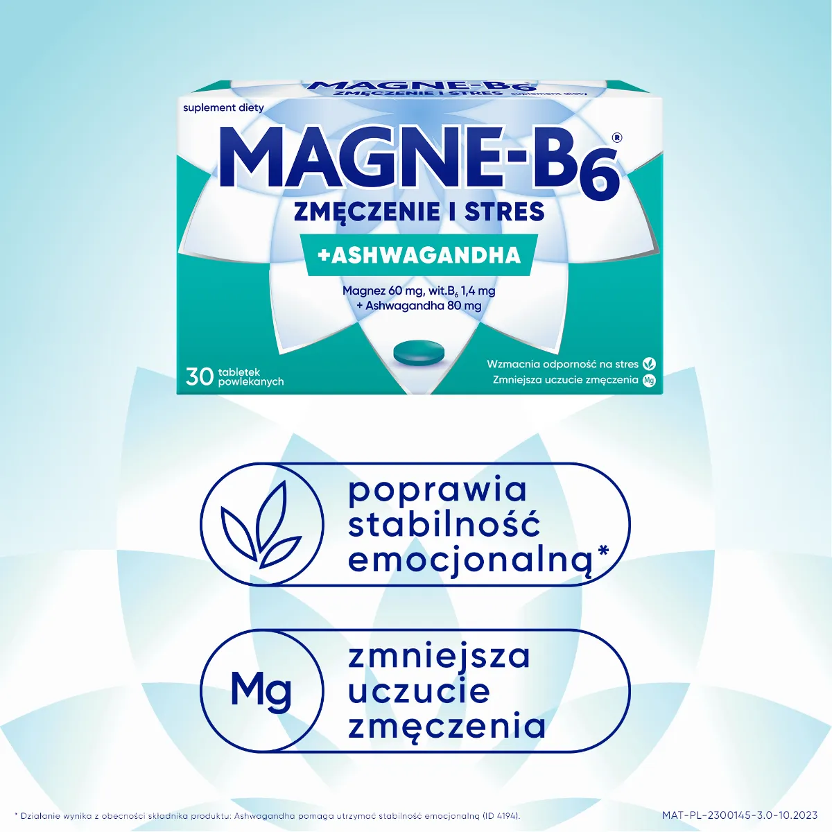 Magne-B6 Zmęczenie i Stres, suplement diety, 30 tabletek powlekanych 