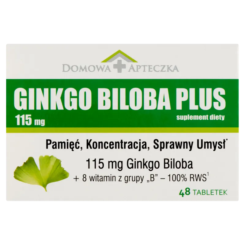 Ginkgo Biloba Plus, suplement diety, 48 tabletek 